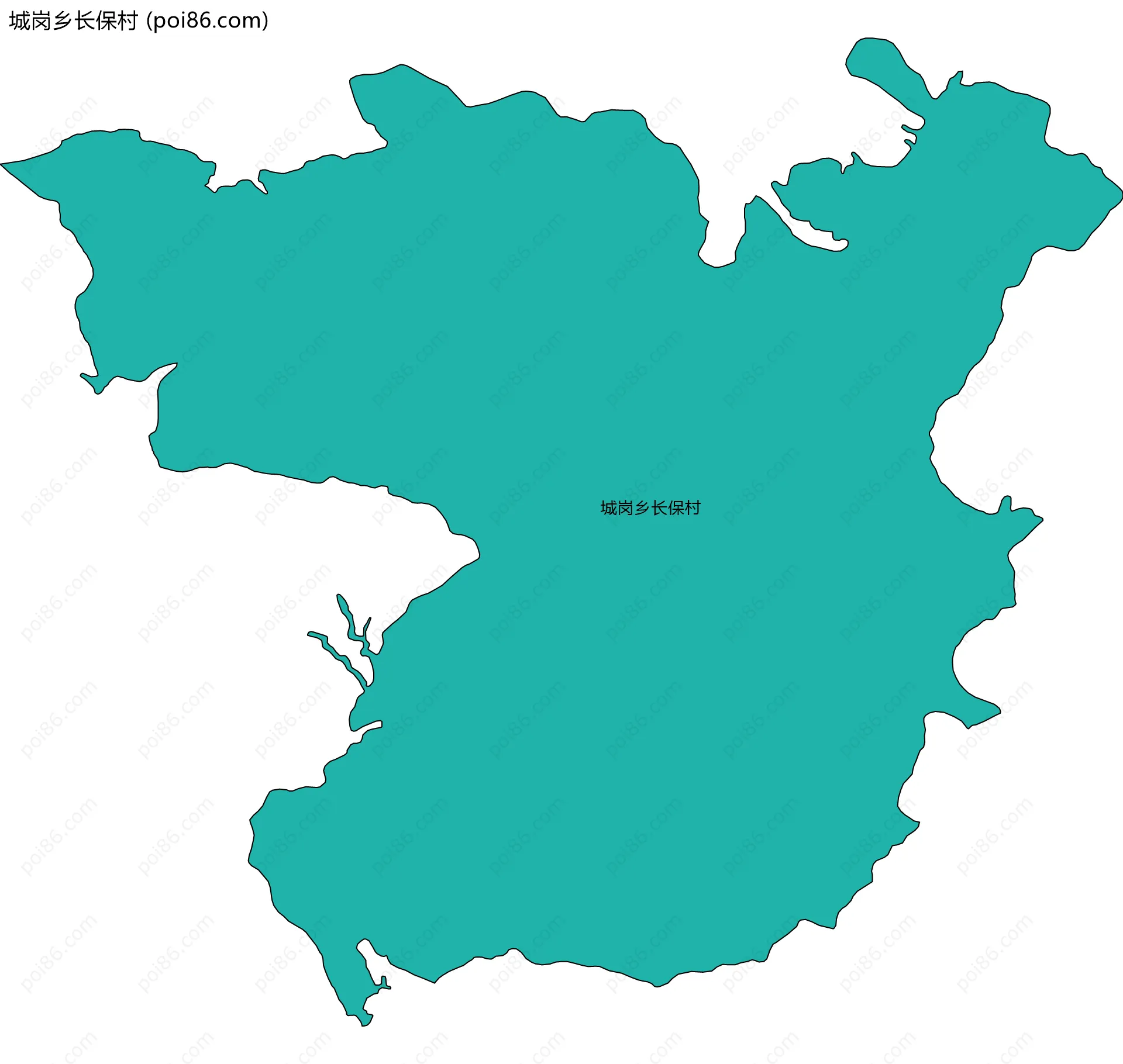 城岗乡长保村边界地图