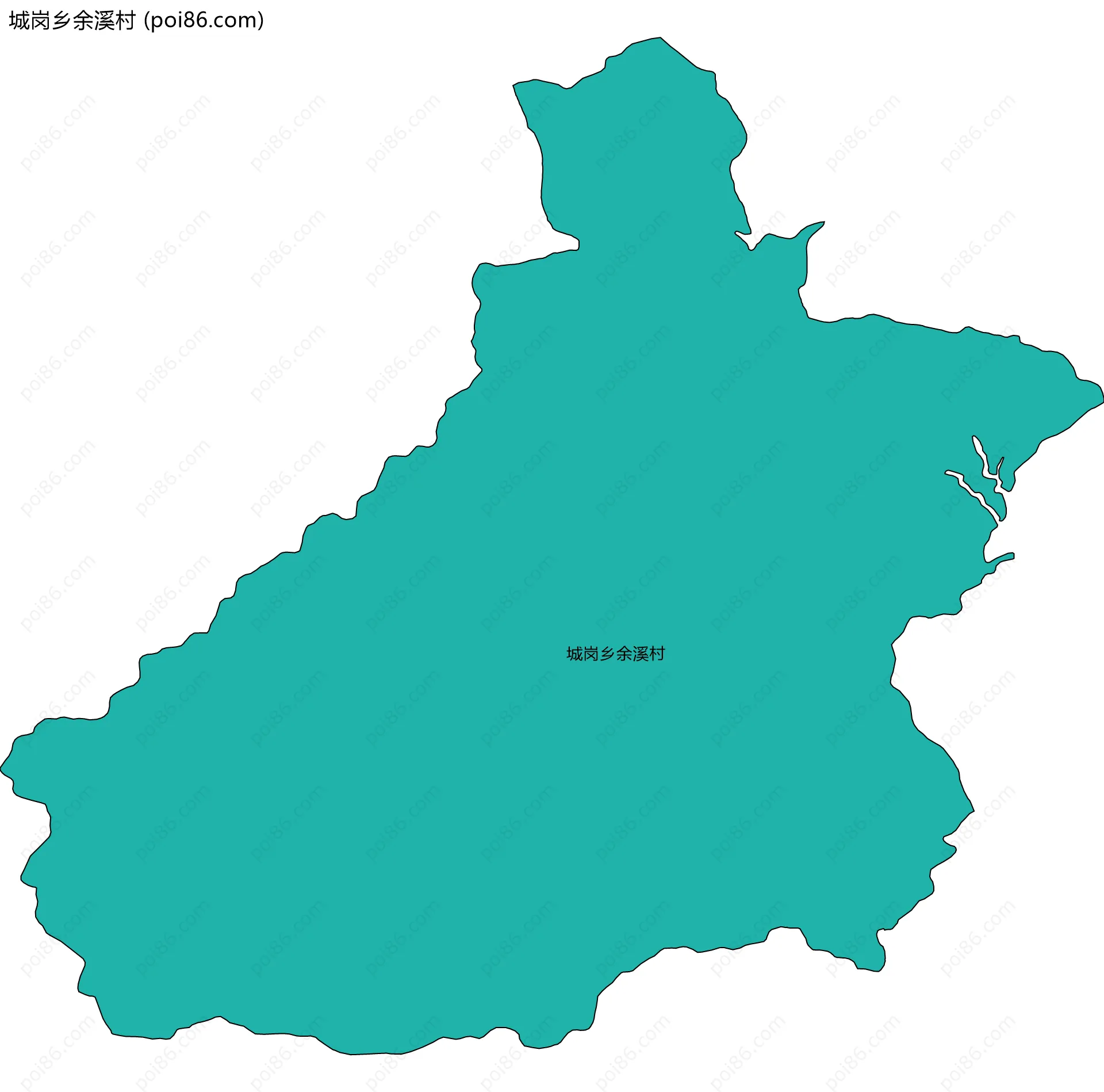 城岗乡余溪村边界地图