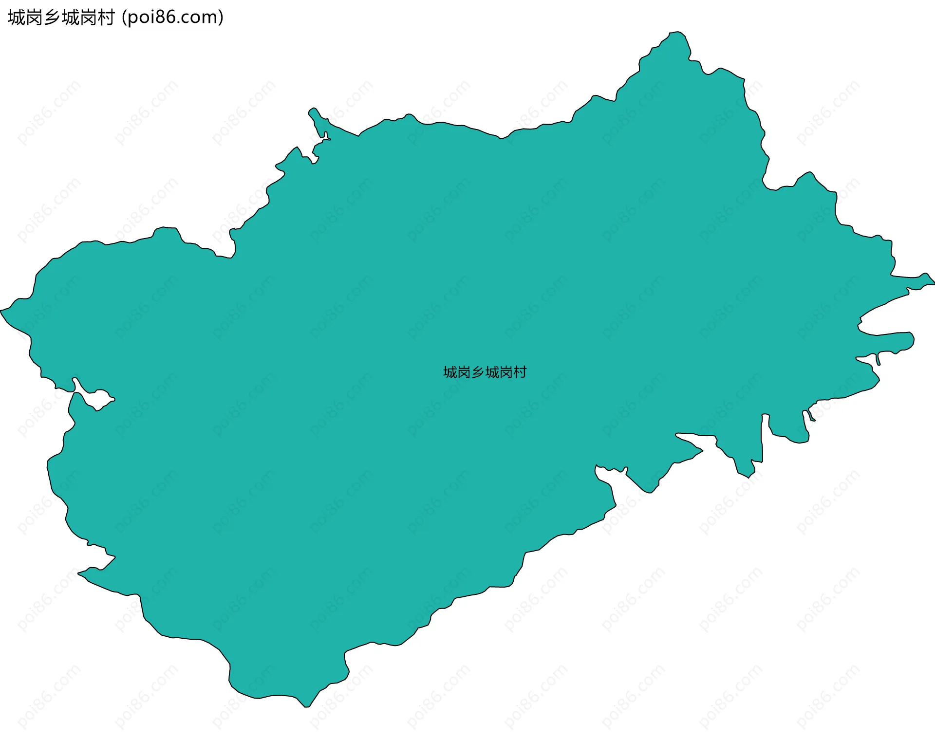城岗乡城岗村边界地图