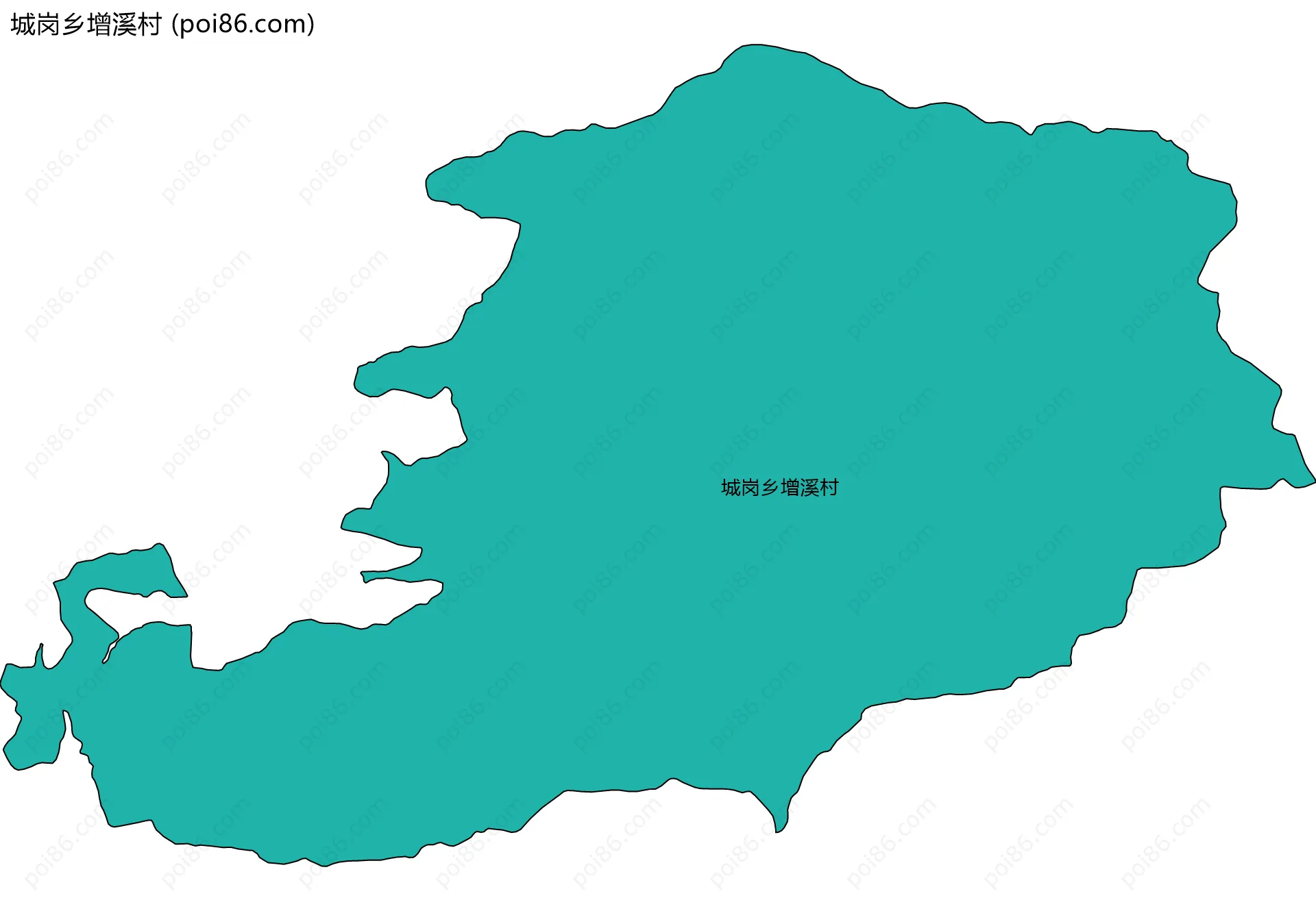 城岗乡增溪村边界地图