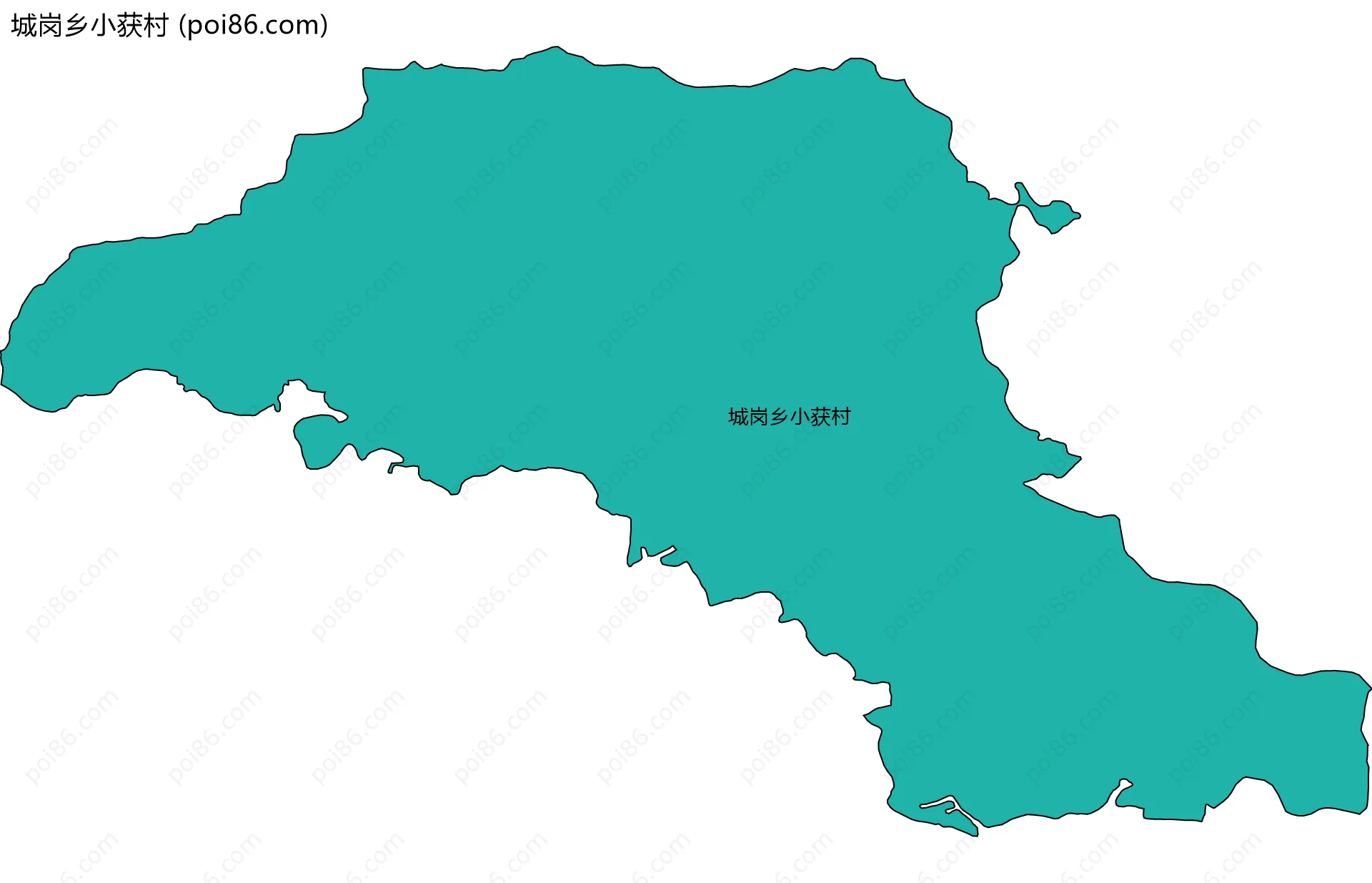 城岗乡小获村边界地图