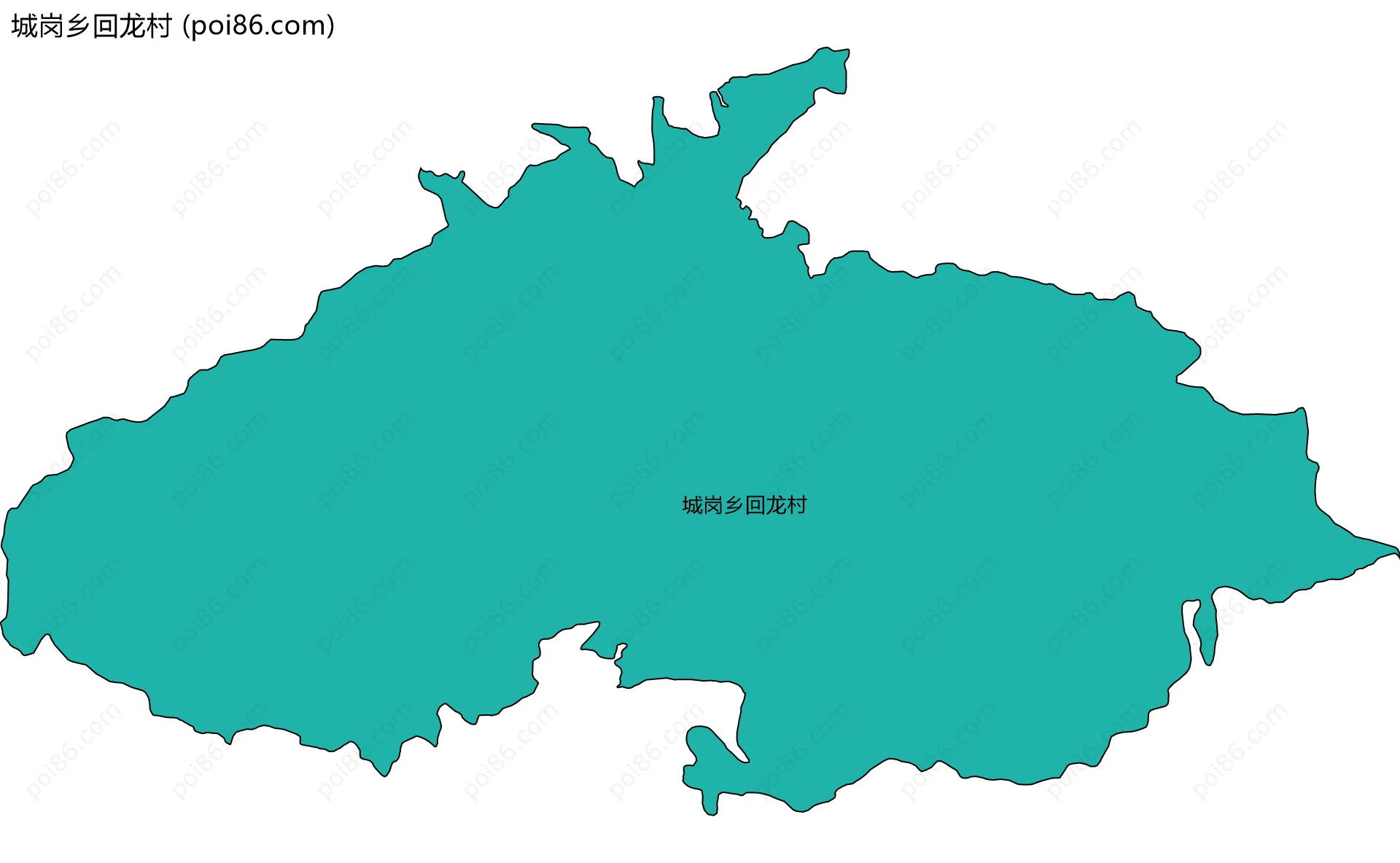 城岗乡回龙村边界地图