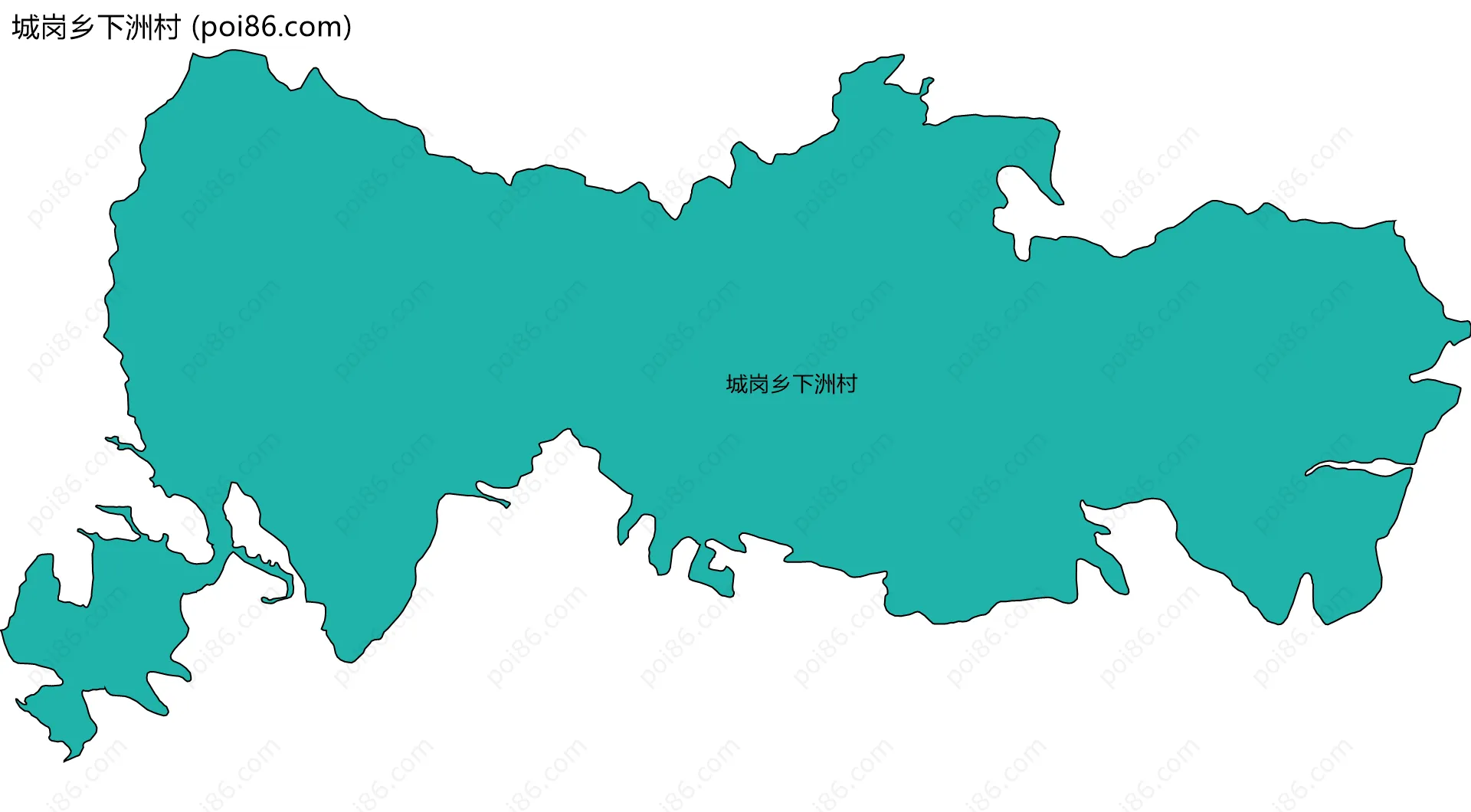 城岗乡下洲村边界地图