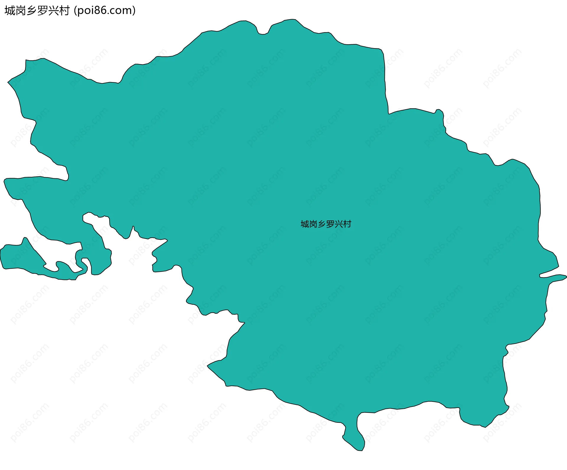 城岗乡罗兴村边界地图