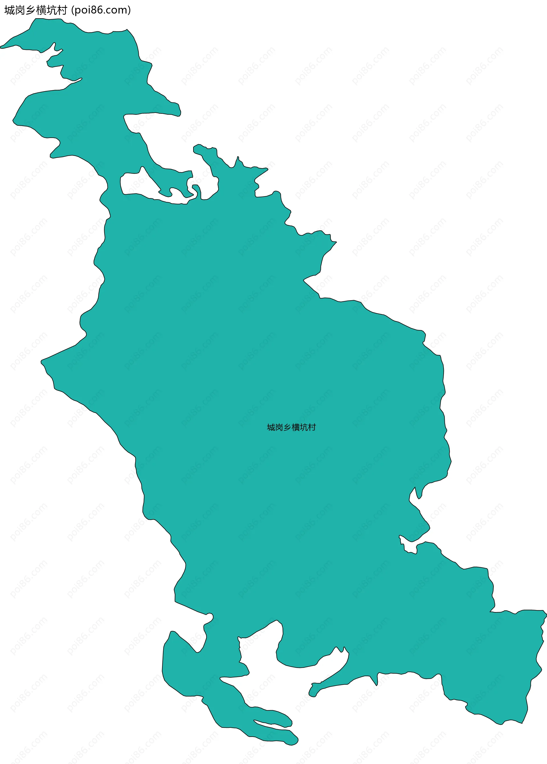 城岗乡横坑村边界地图