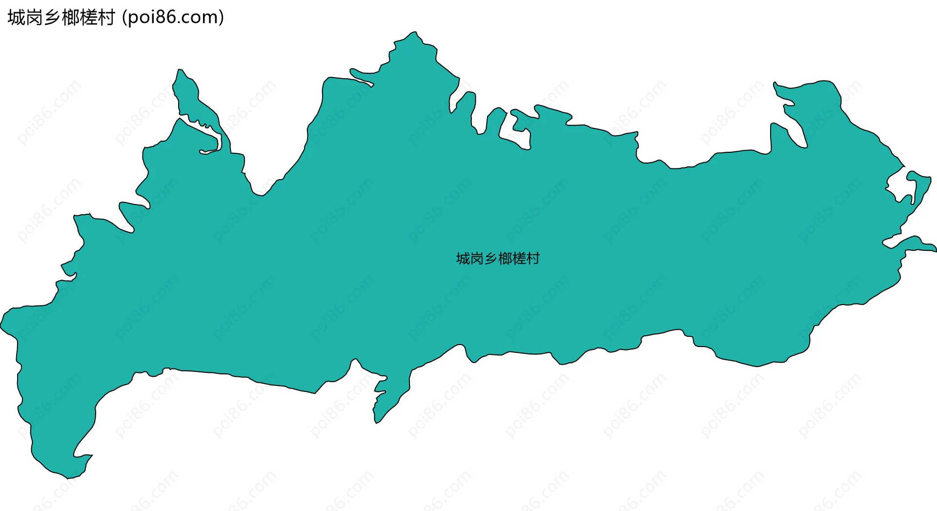 城岗乡榔槎村边界地图