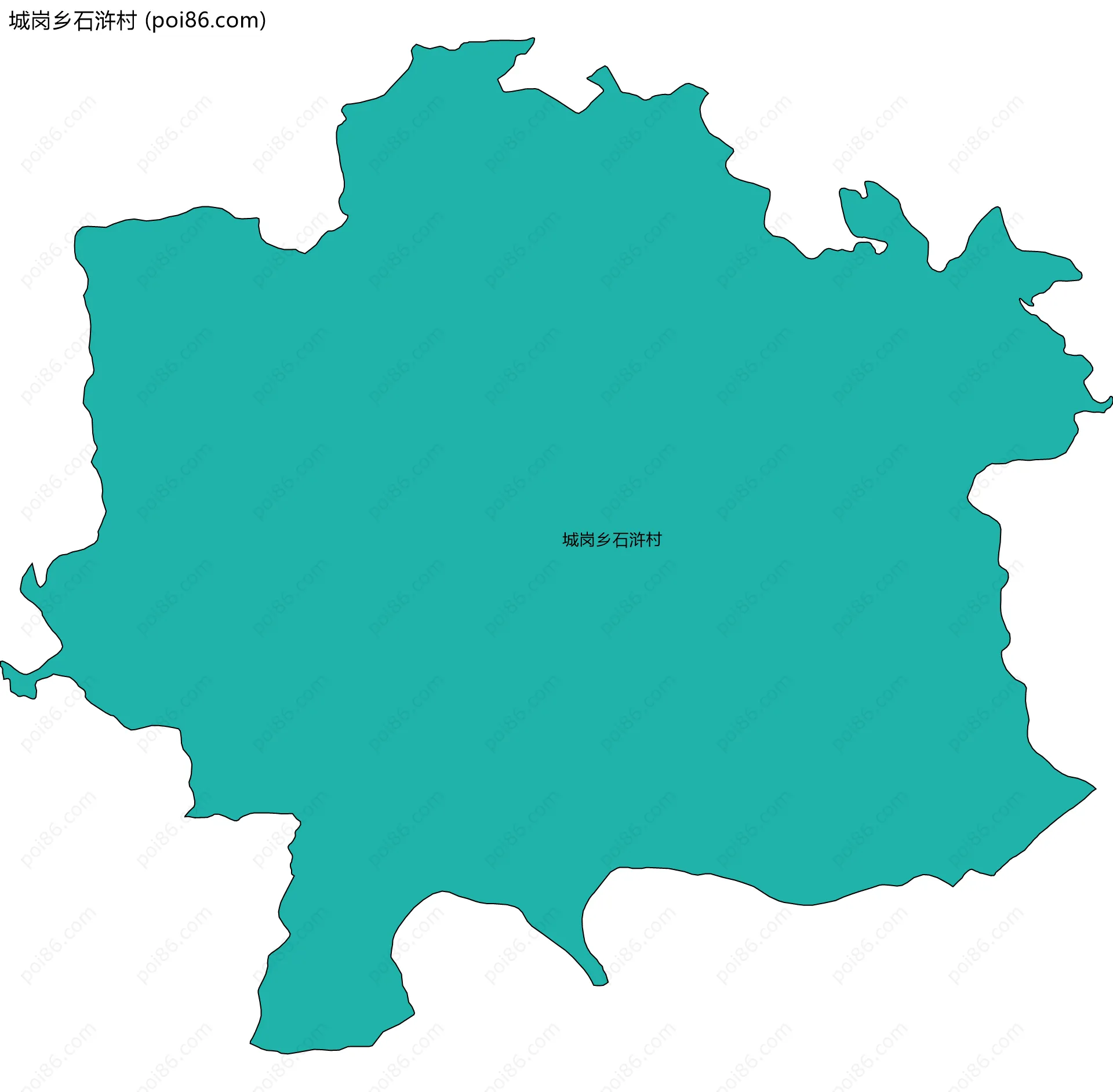 城岗乡石浒村边界地图