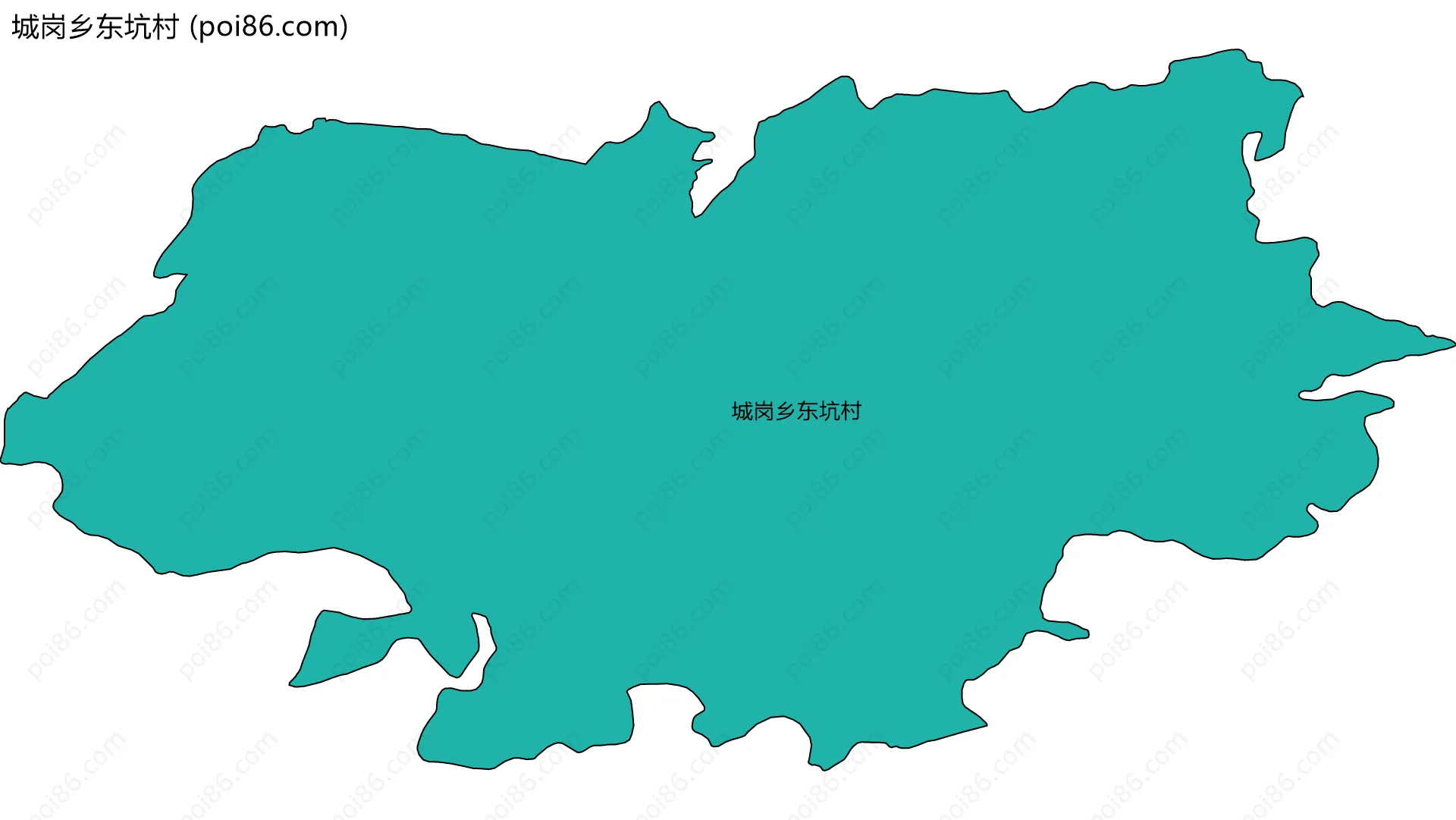 城岗乡东坑村边界地图