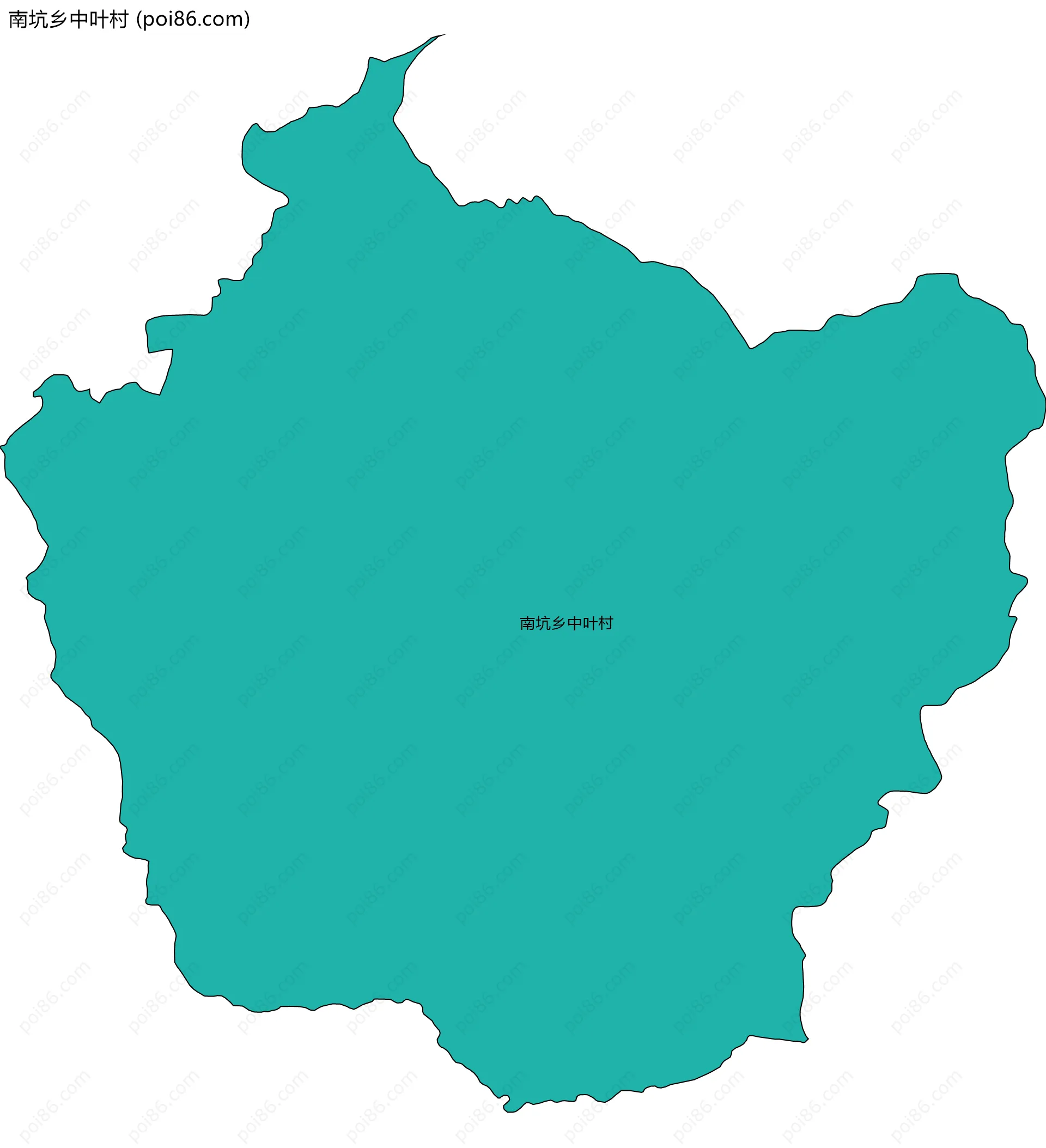 南坑乡中叶村边界地图