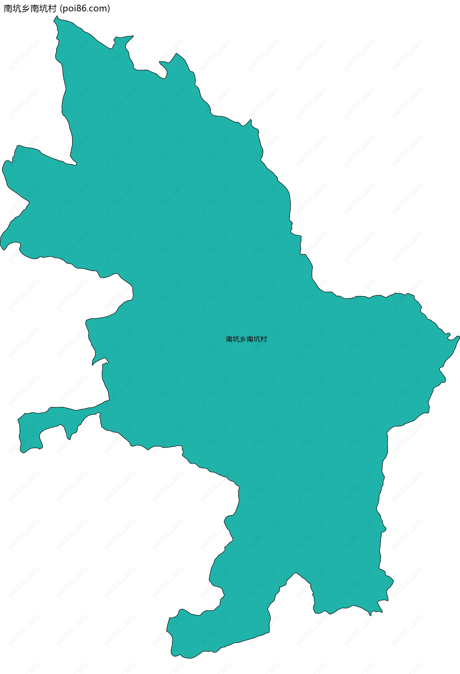 南坑乡南坑村边界地图