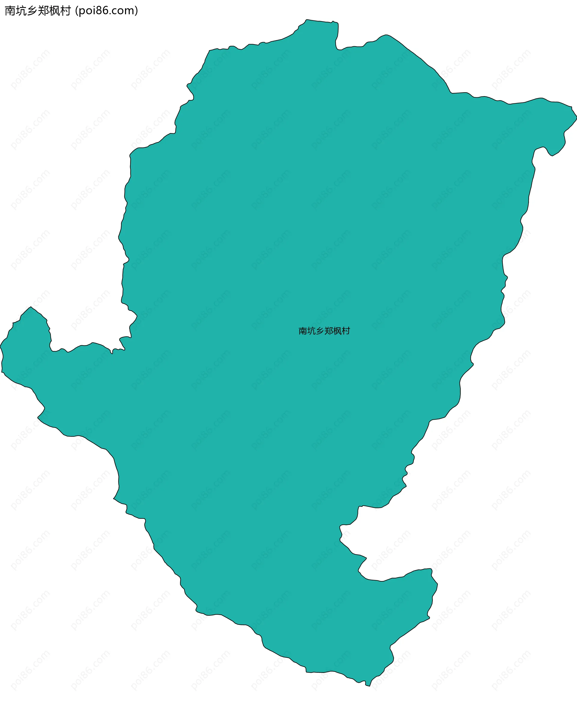 南坑乡郑枫村边界地图