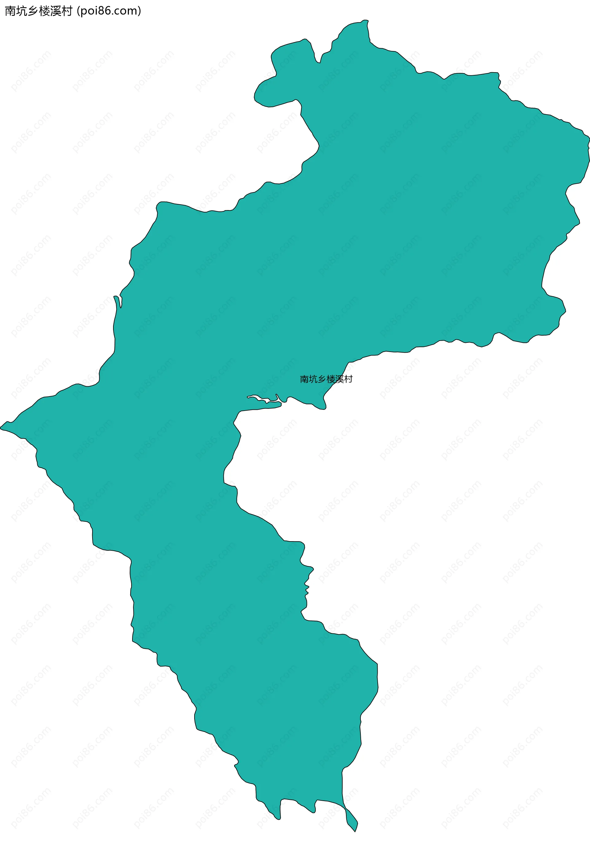 南坑乡楼溪村边界地图