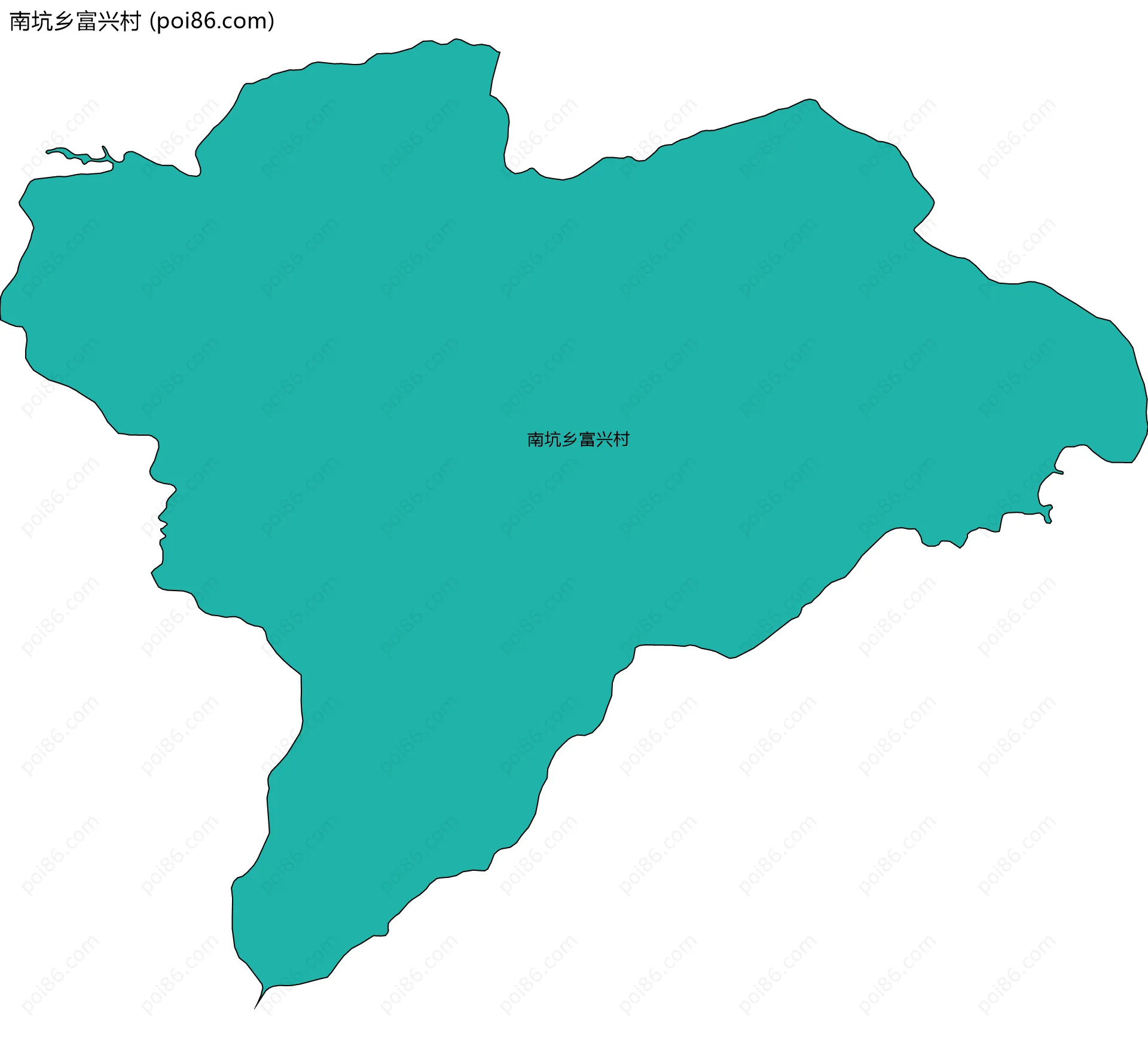 南坑乡富兴村边界地图