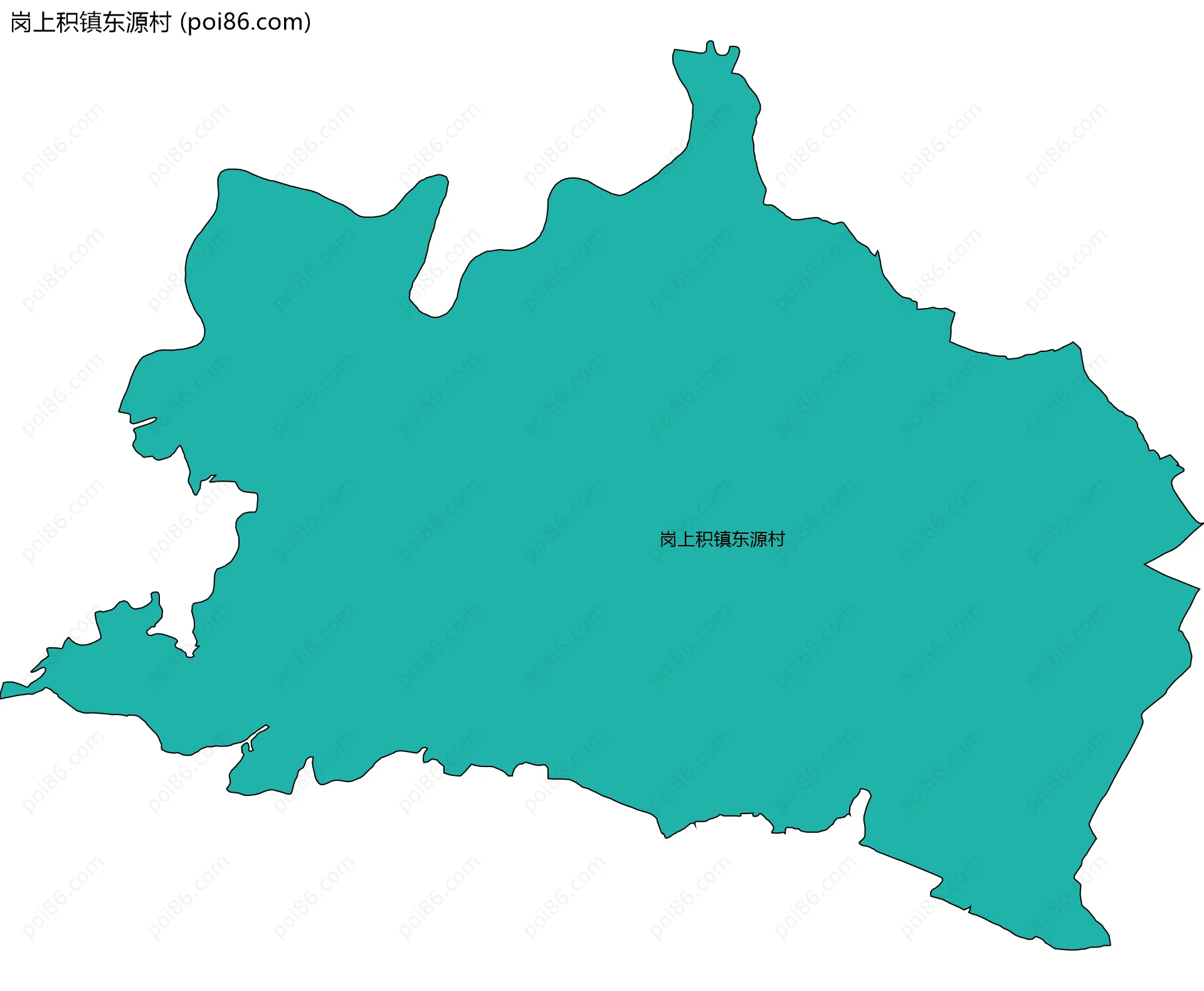岗上积镇东源村边界地图