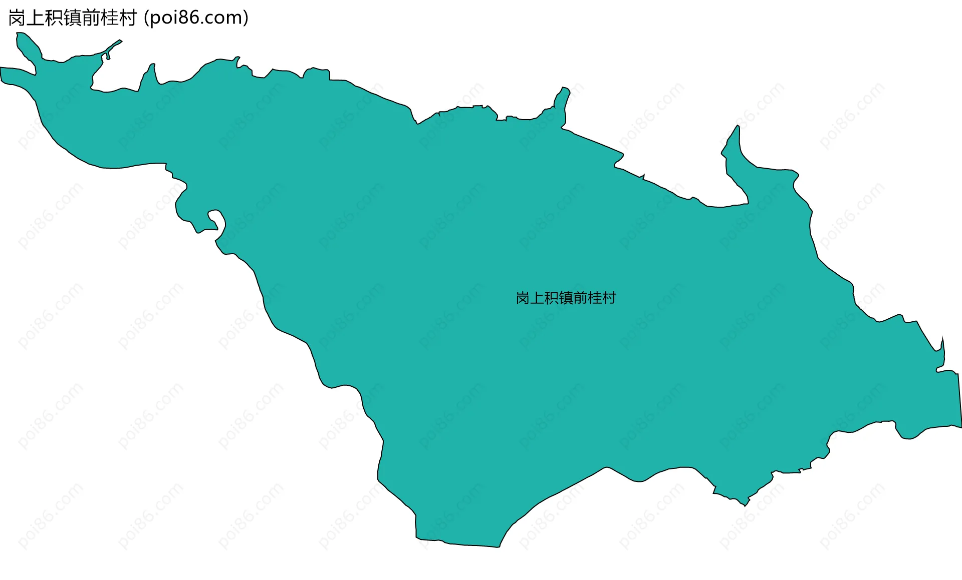 岗上积镇前桂村边界地图