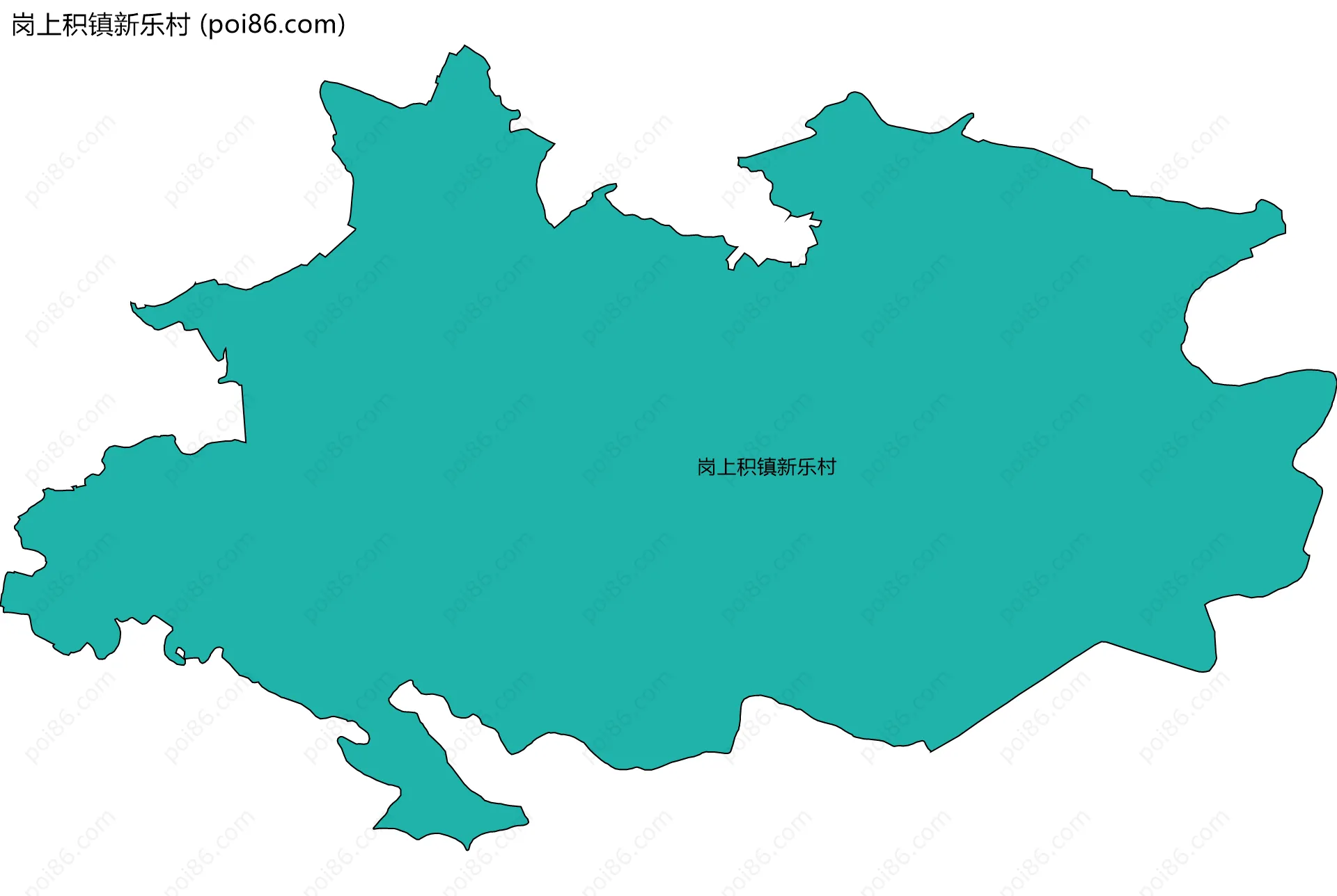 岗上积镇新乐村边界地图