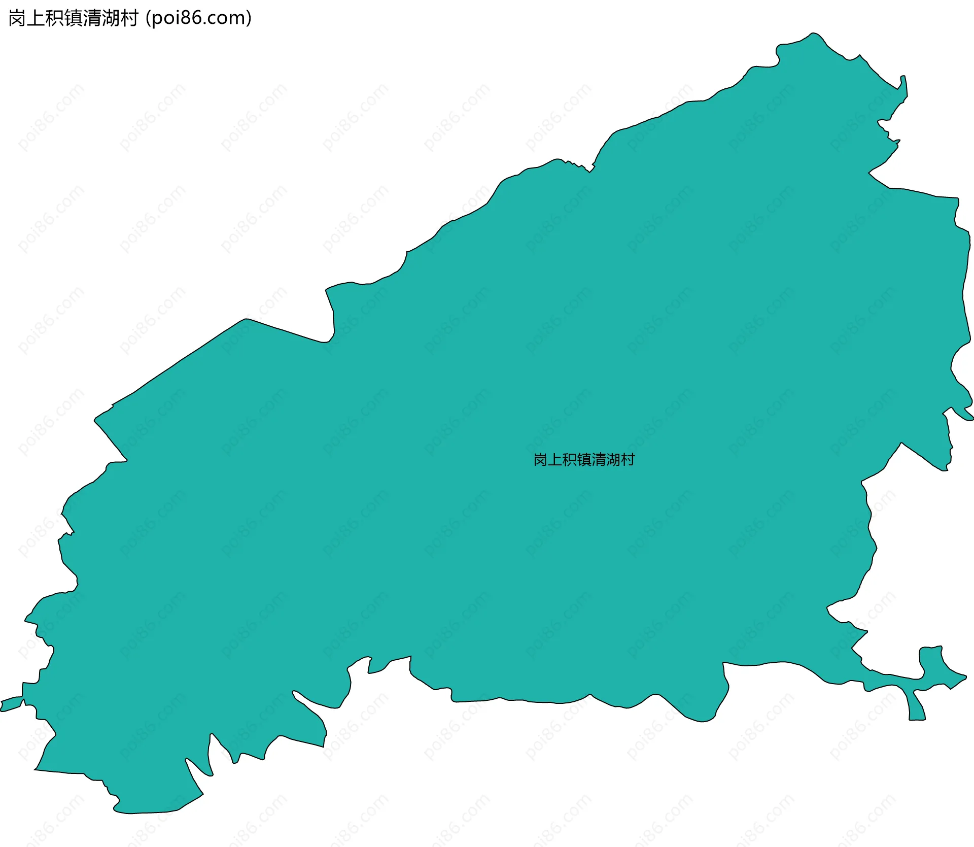 岗上积镇清湖村边界地图