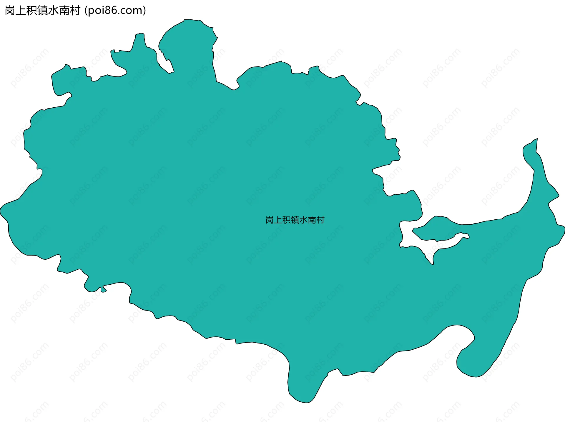 岗上积镇水南村边界地图