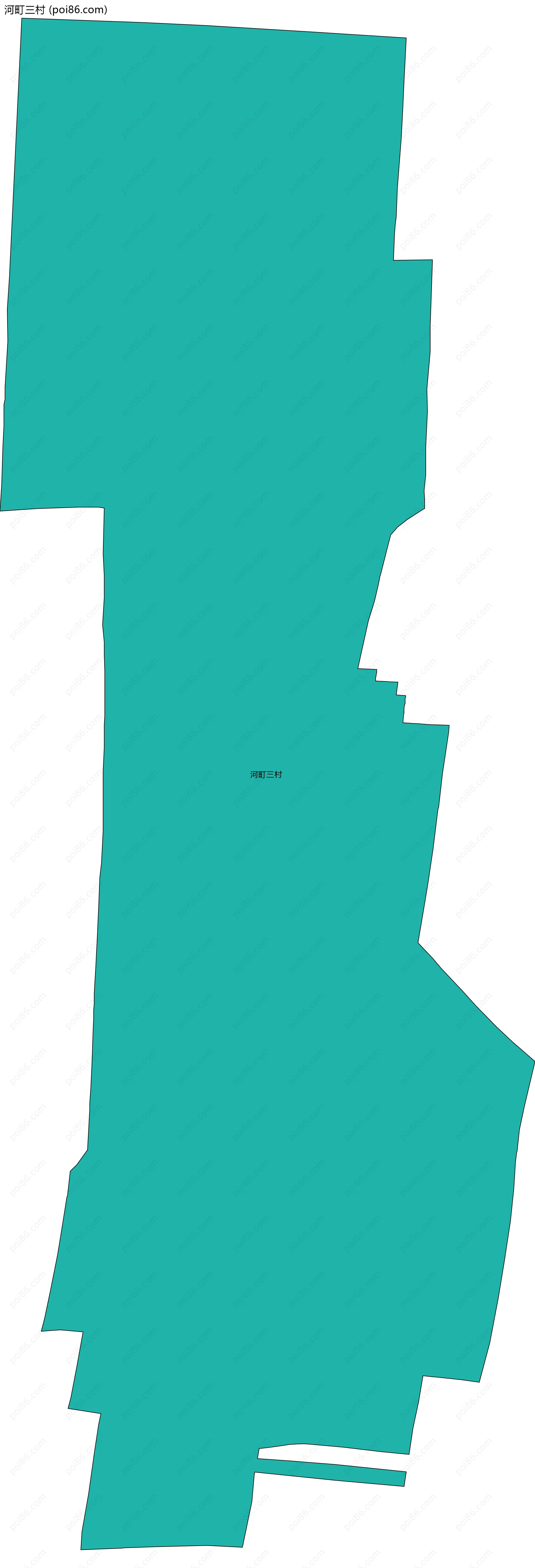 河町三村边界地图