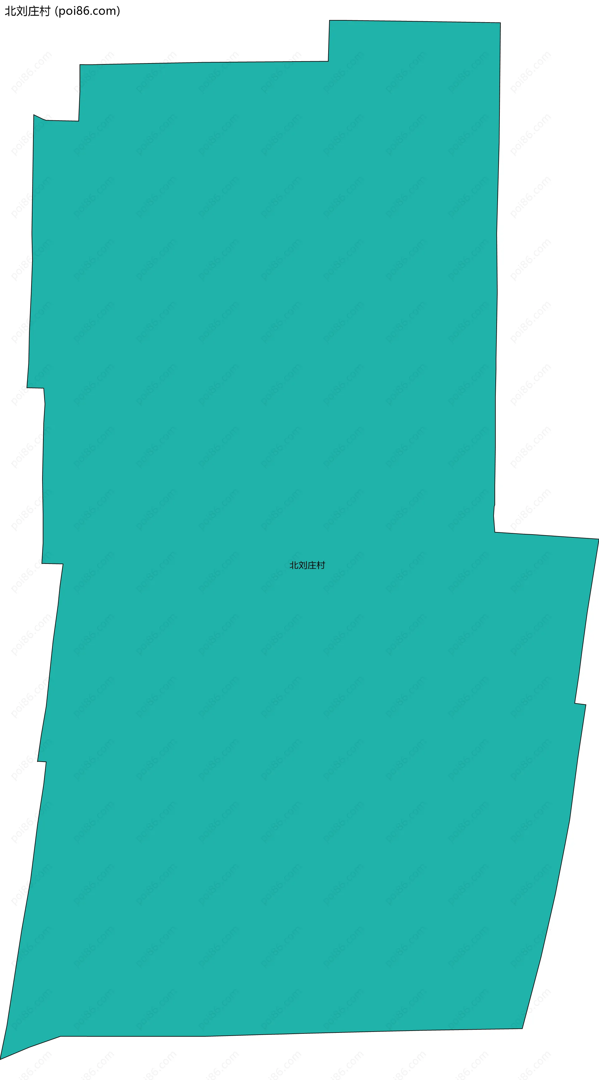 北刘庄村边界地图