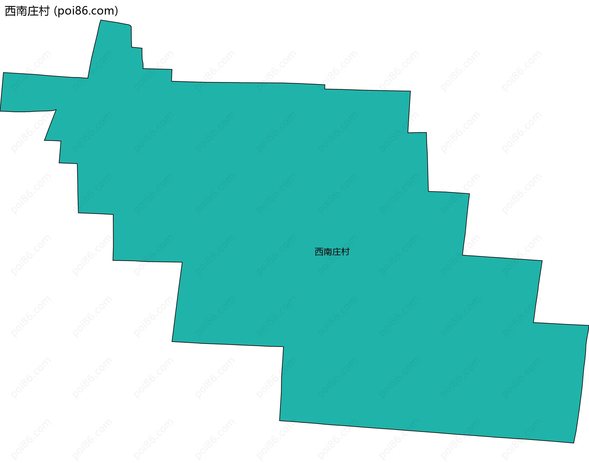 西南庄村边界地图