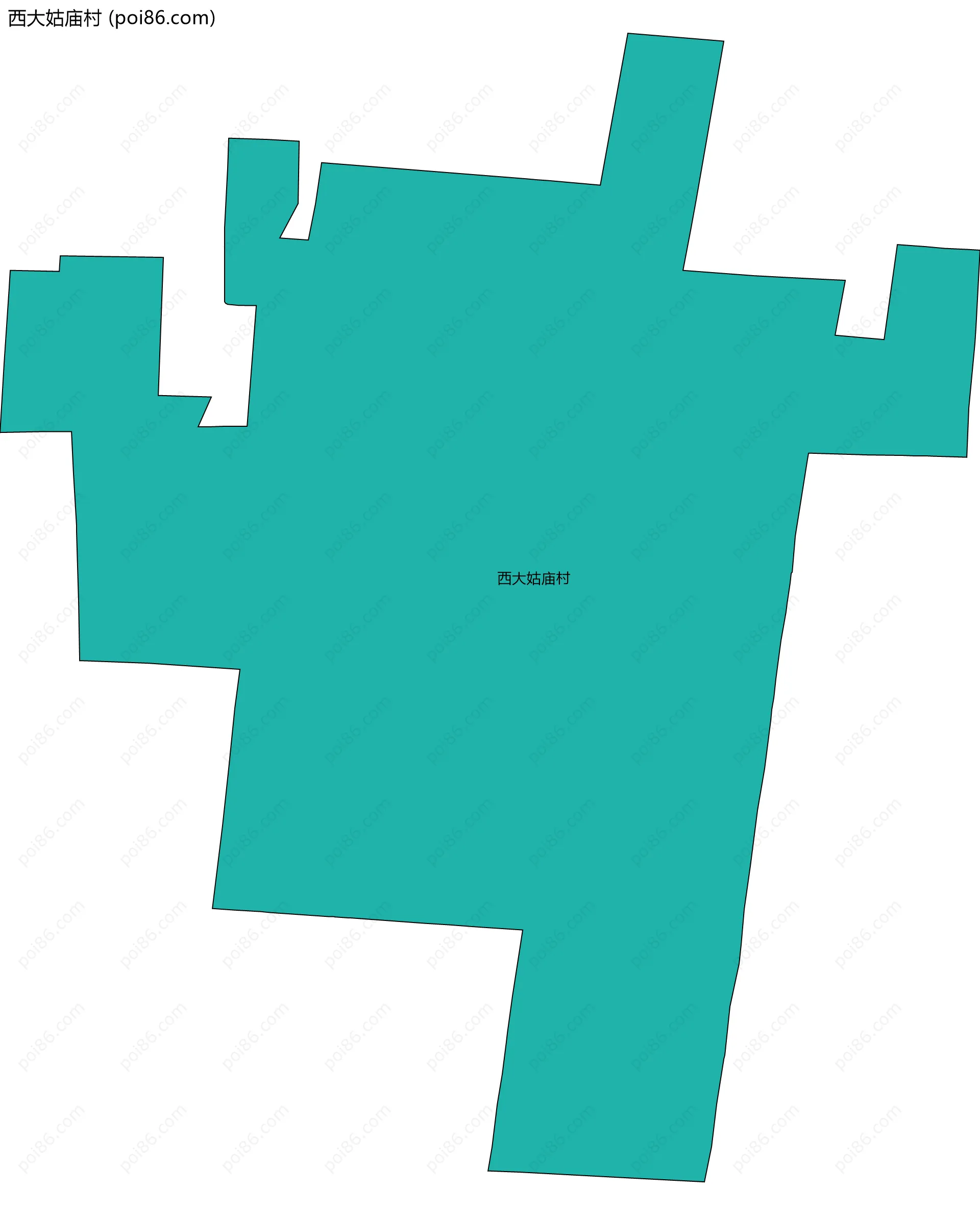 西大姑庙村边界地图