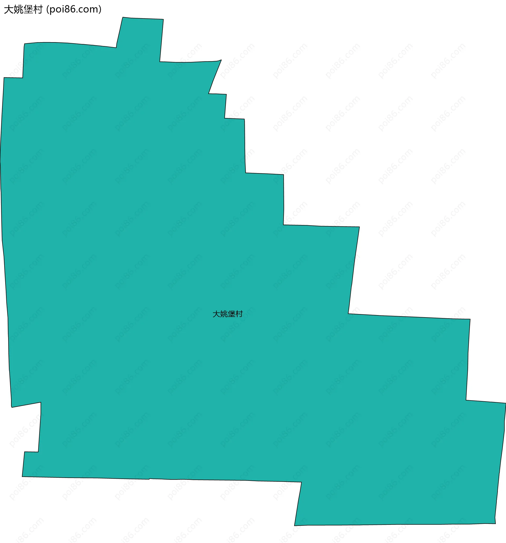 大姚堡村边界地图