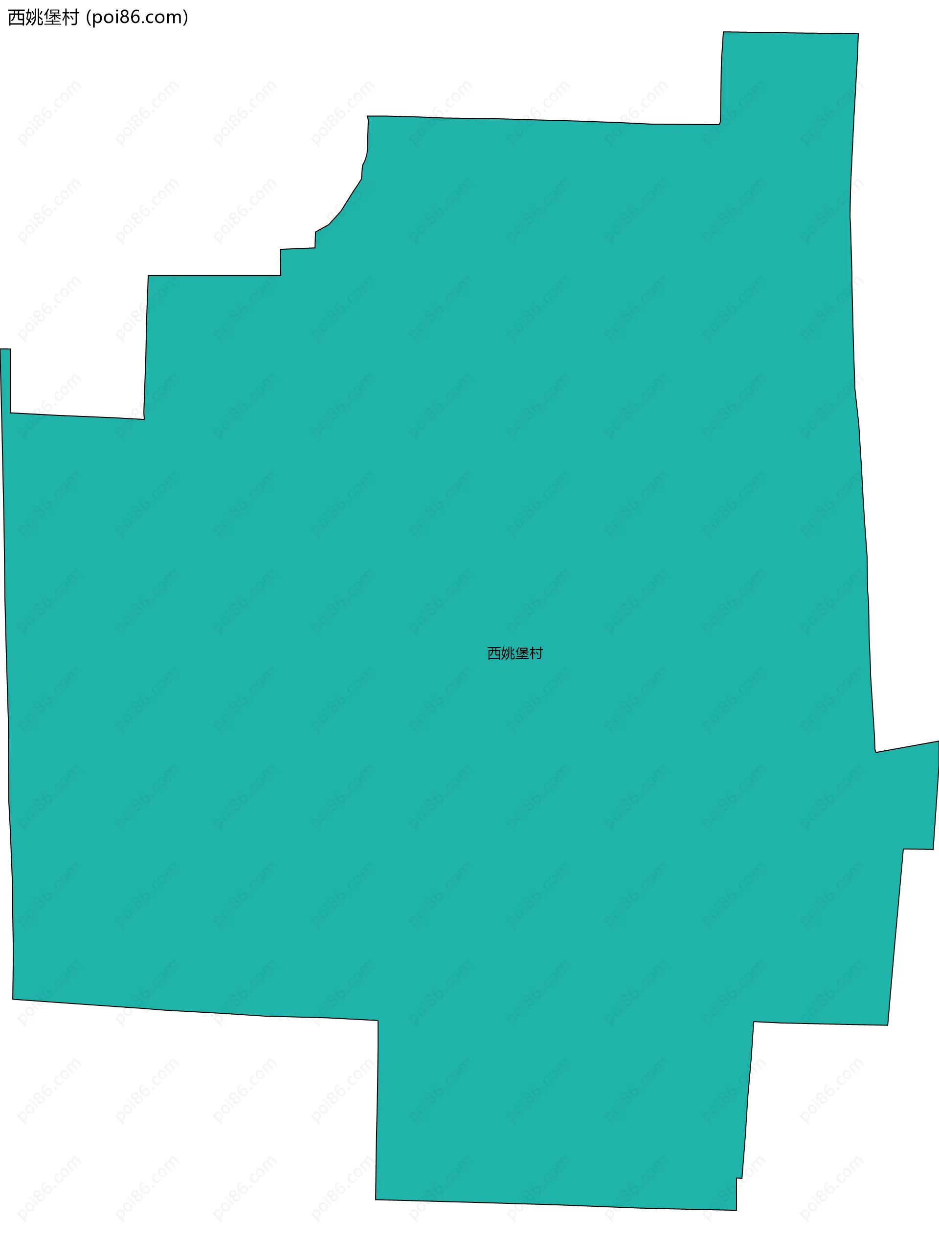 西姚堡村边界地图