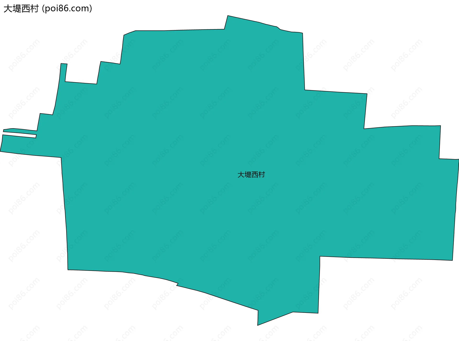 大堤西村边界地图