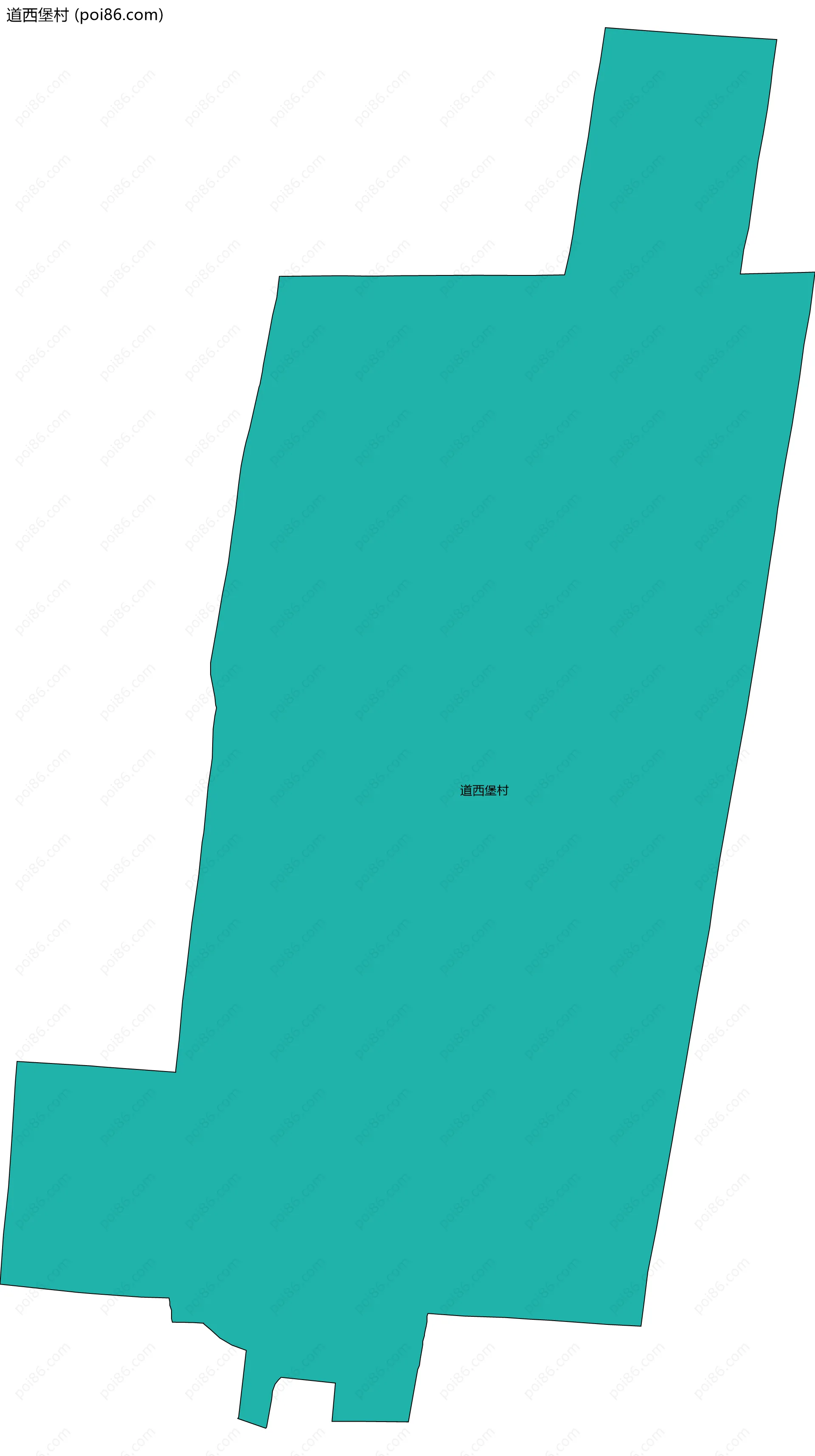 道西堡村边界地图