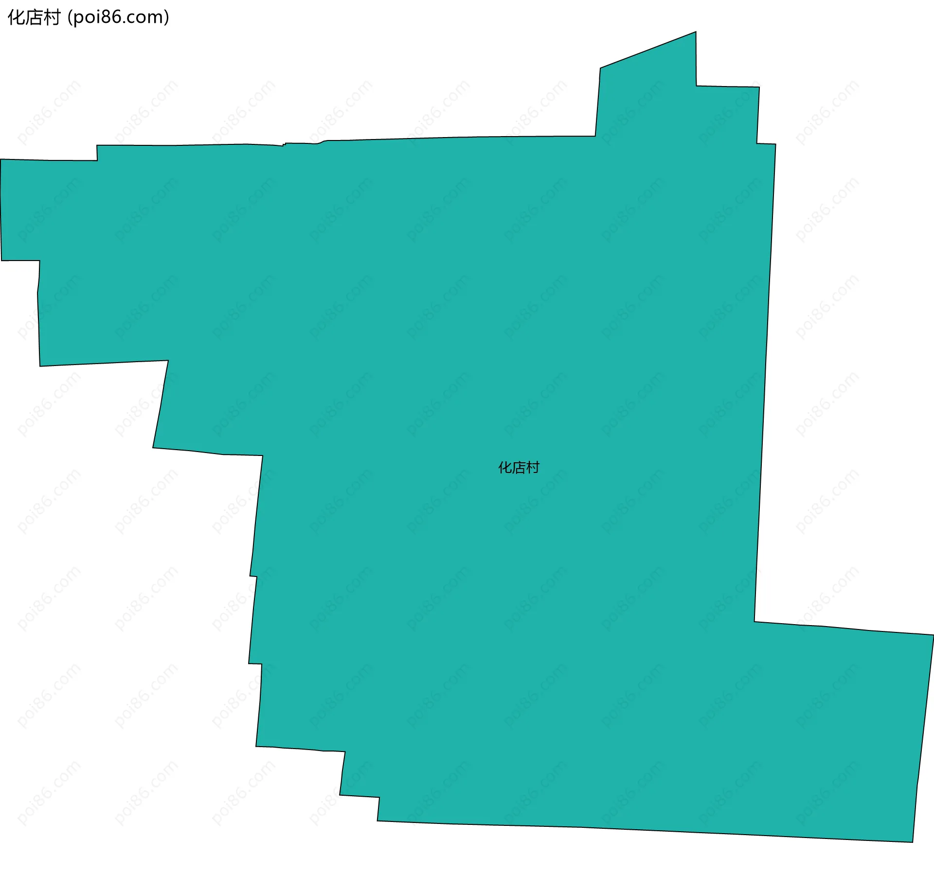 化店村边界地图