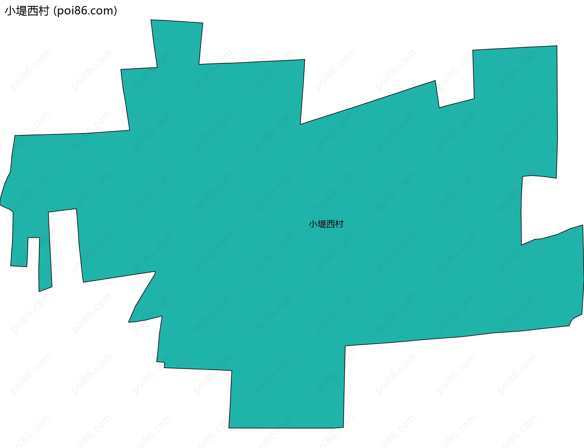 小堤西村边界地图