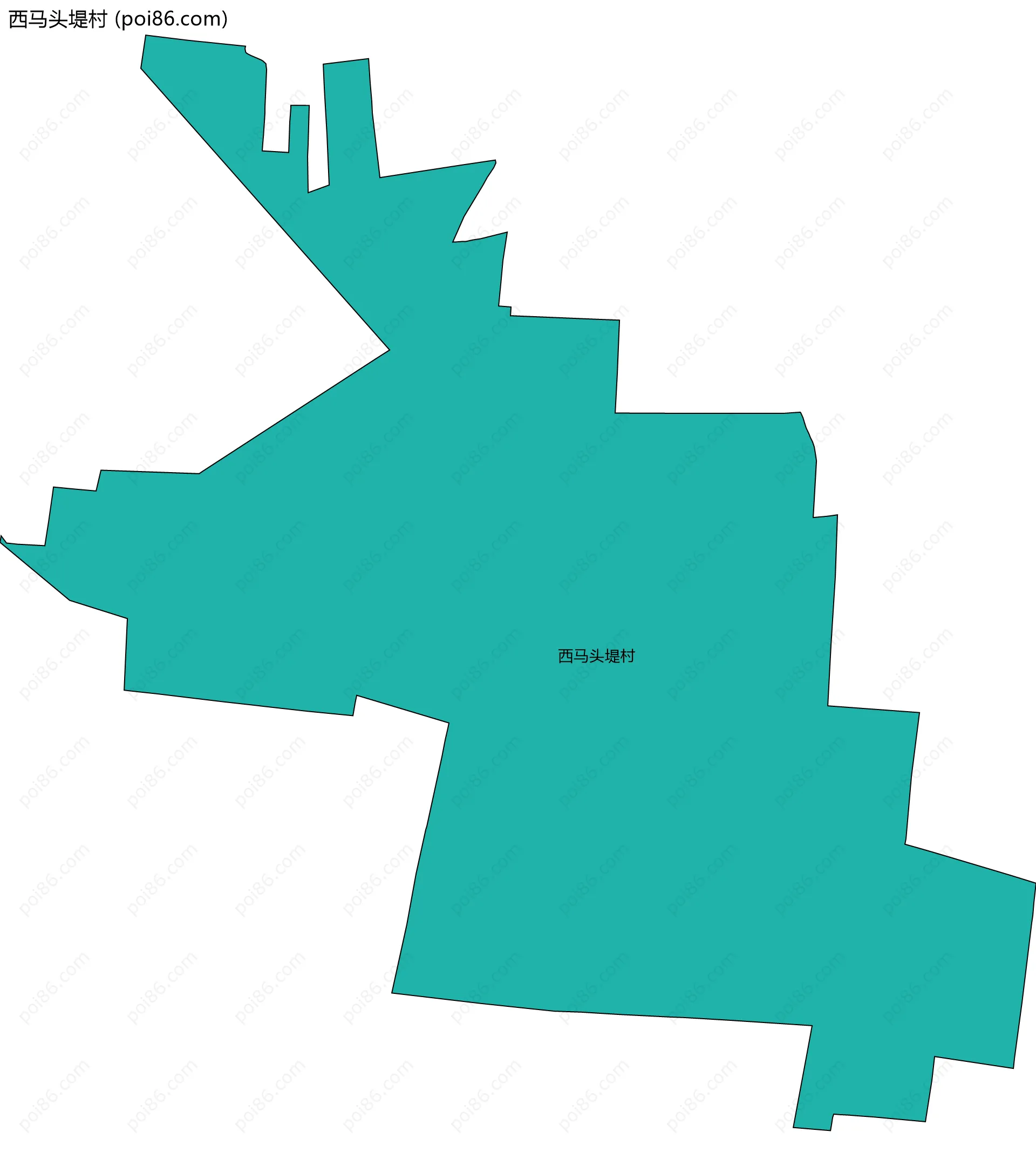 西马头堤村边界地图