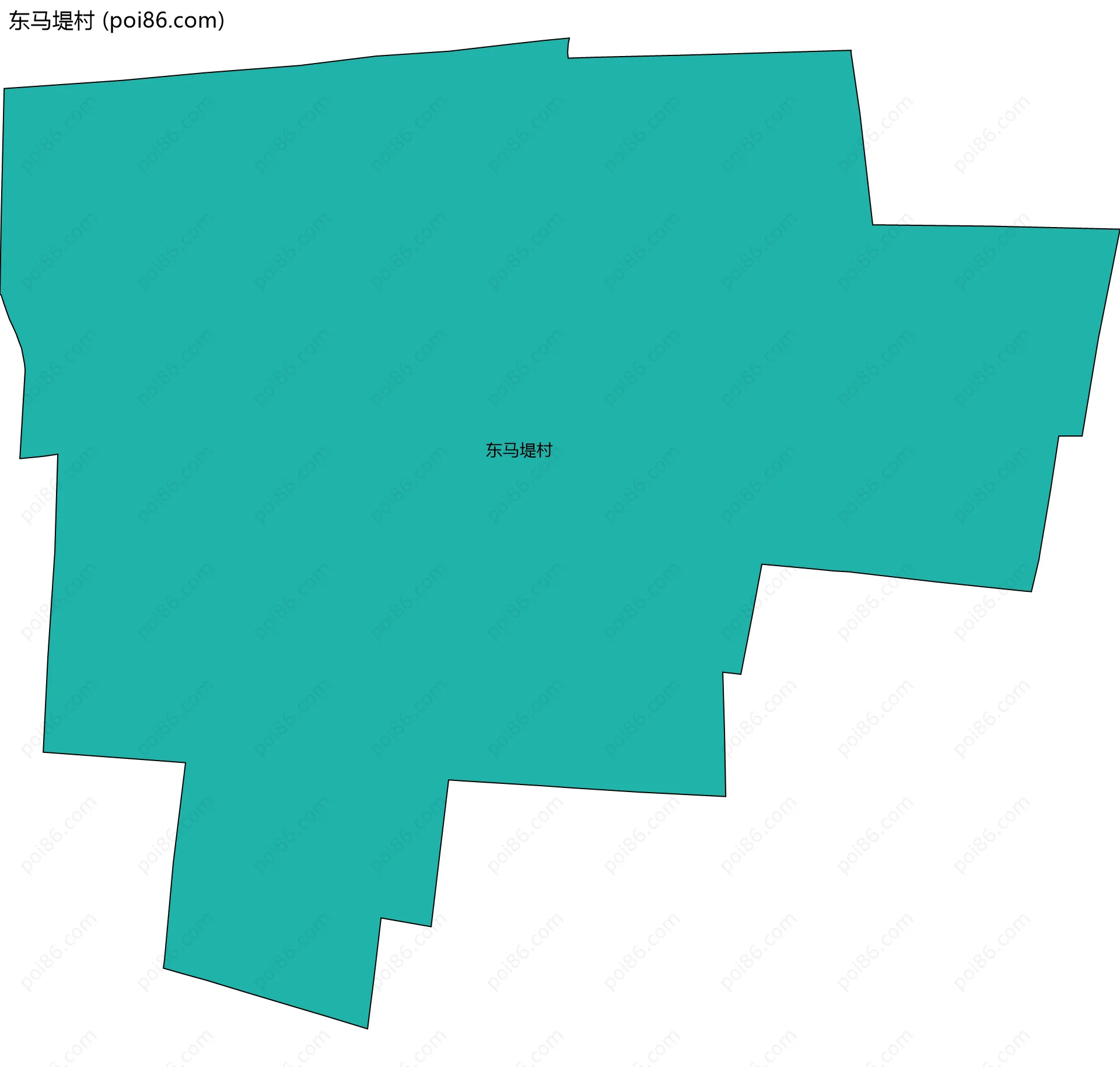东马堤村边界地图