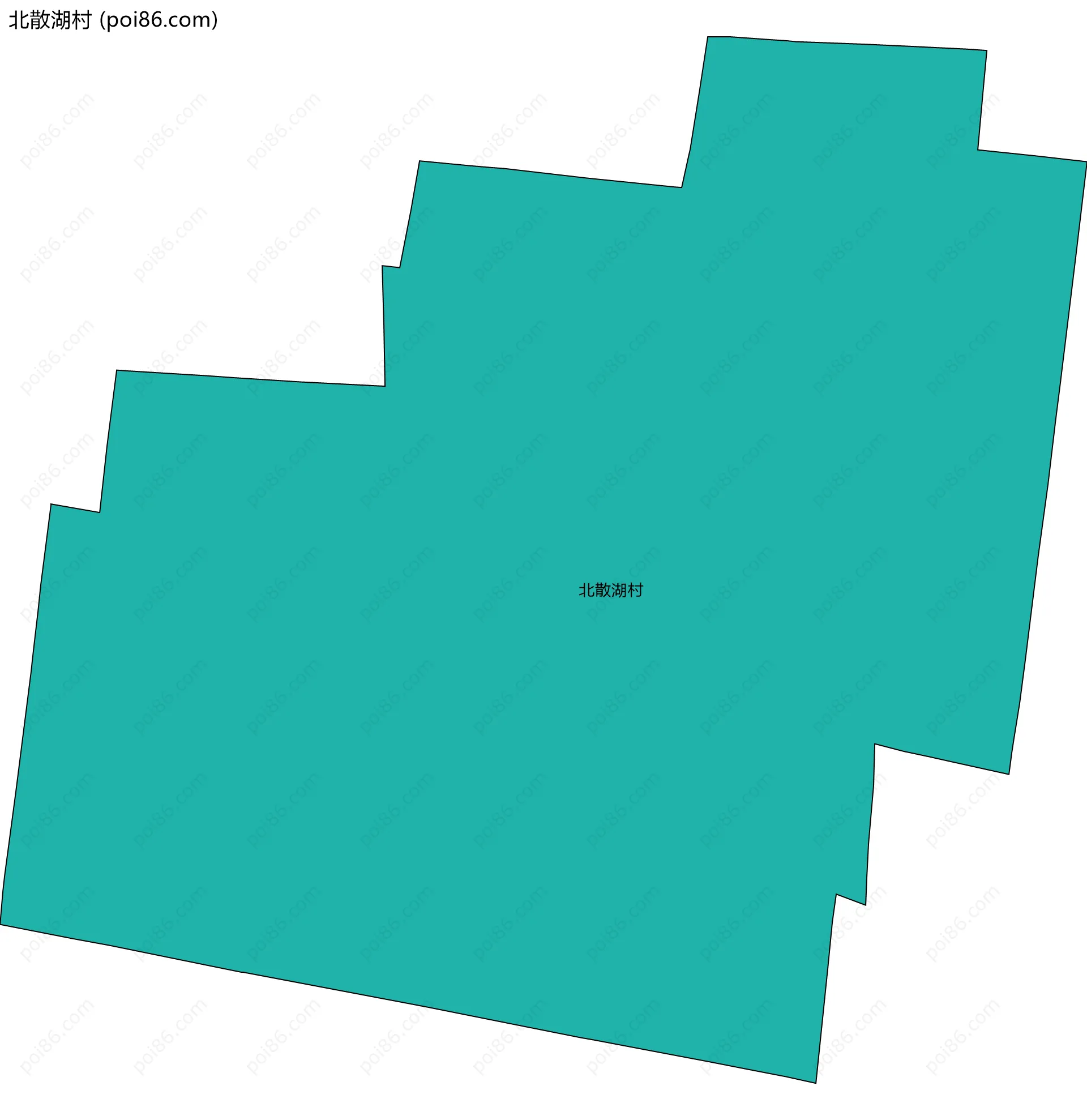 北散湖村边界地图