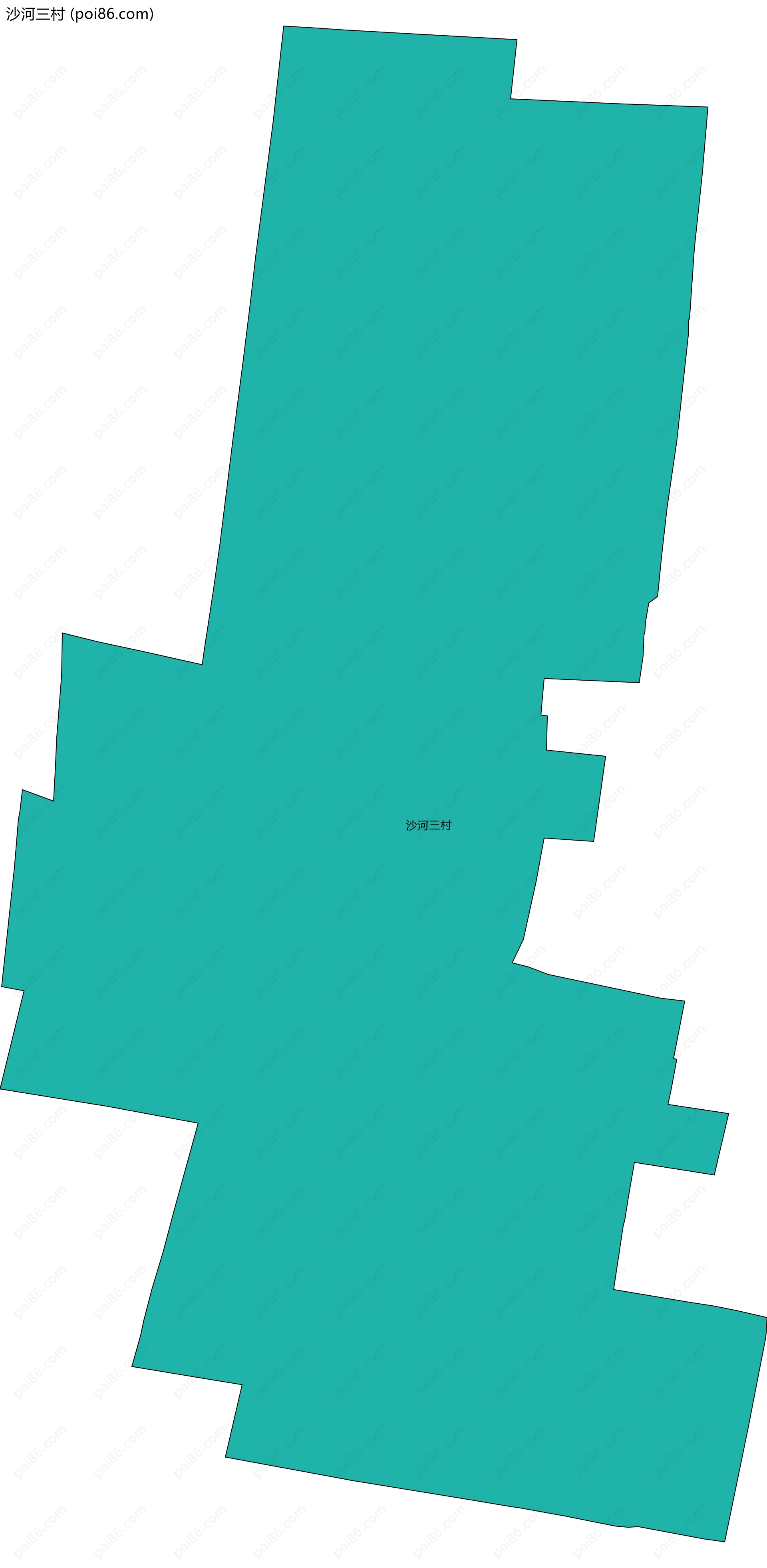 沙河三村边界地图