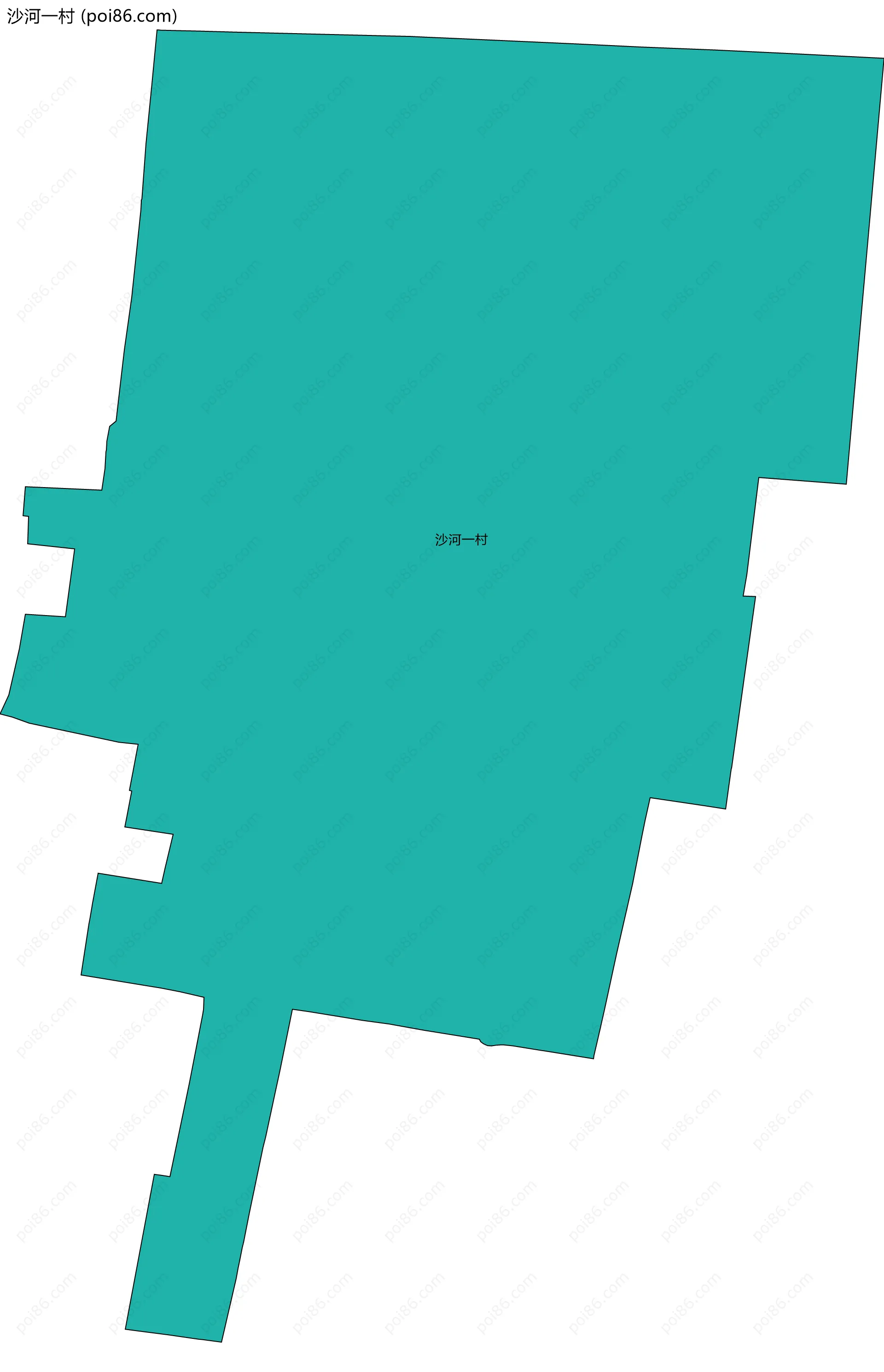 沙河一村边界地图