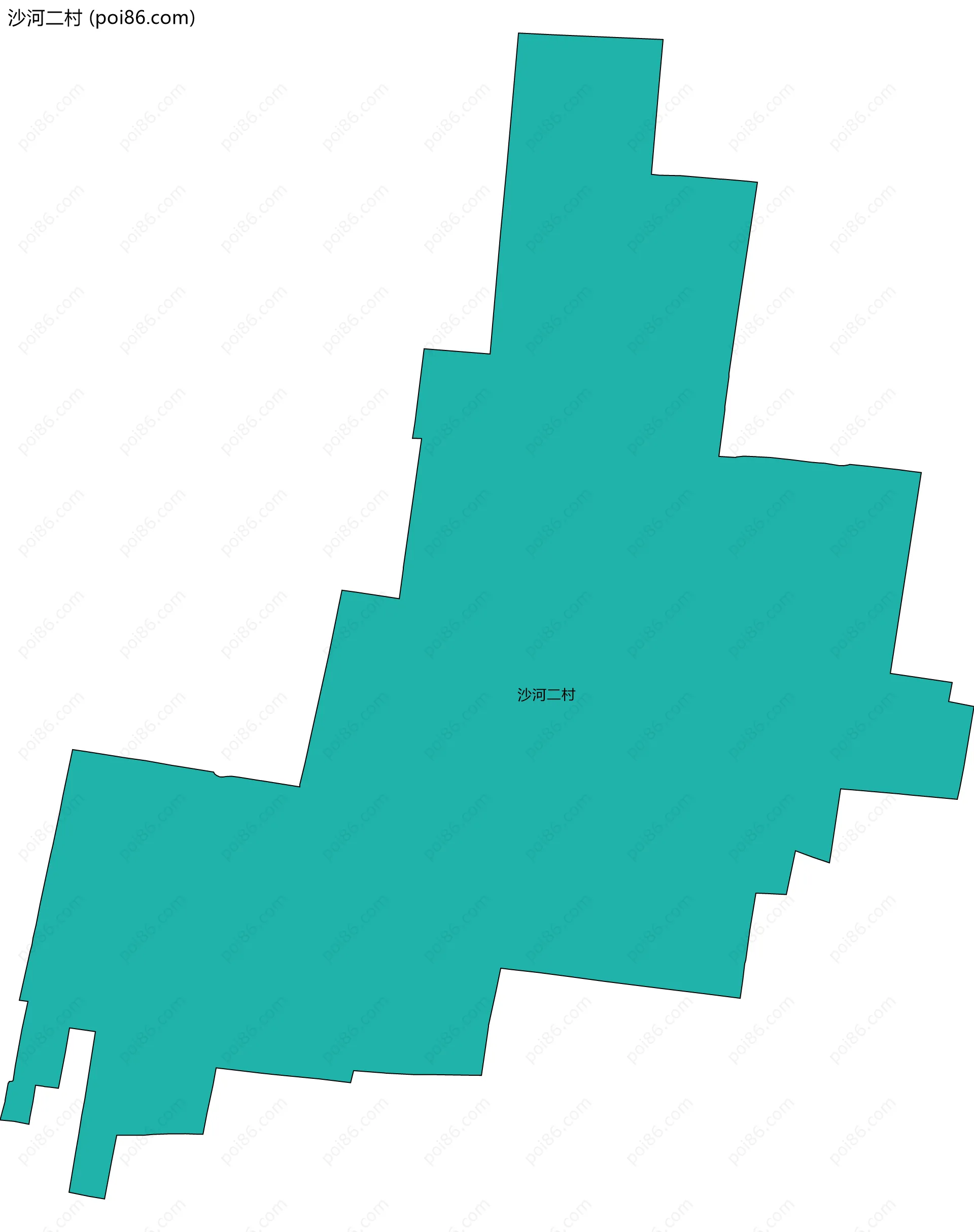沙河二村边界地图