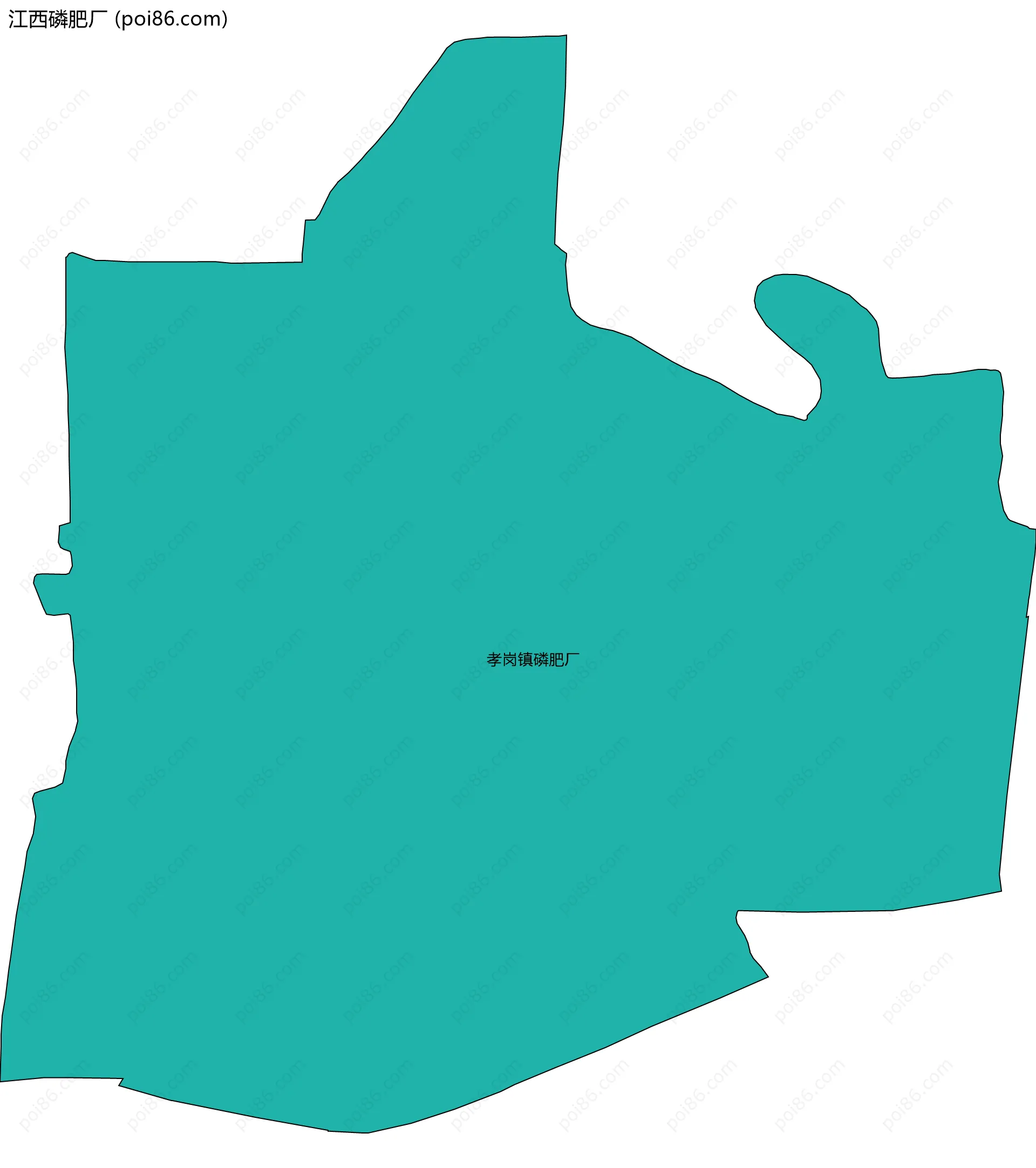 江西磷肥厂边界地图(五级行政区划)