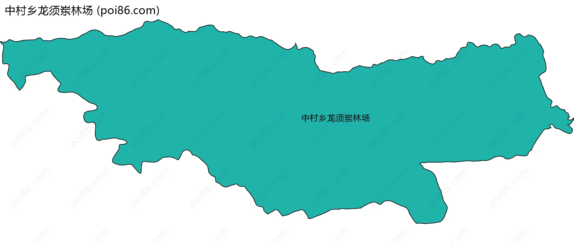 中村乡龙须岽林场边界地图