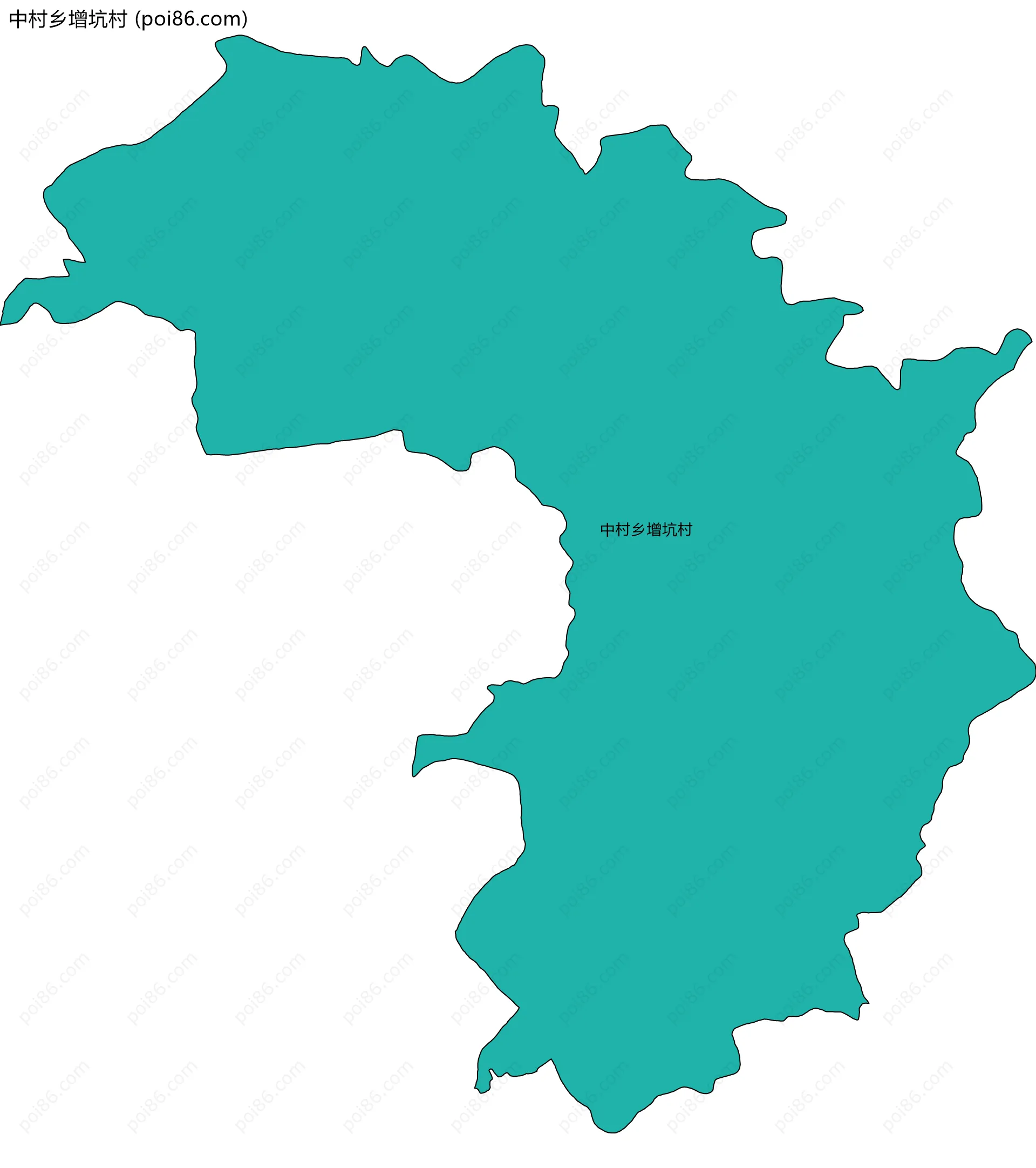 中村乡增坑村边界地图