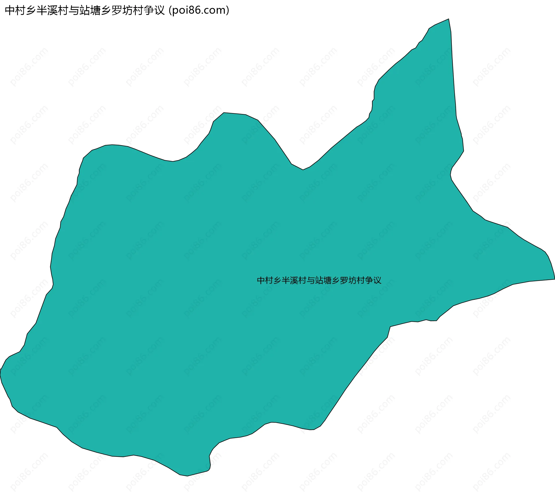 中村乡半溪村与站塘乡罗坊村争议边界地图