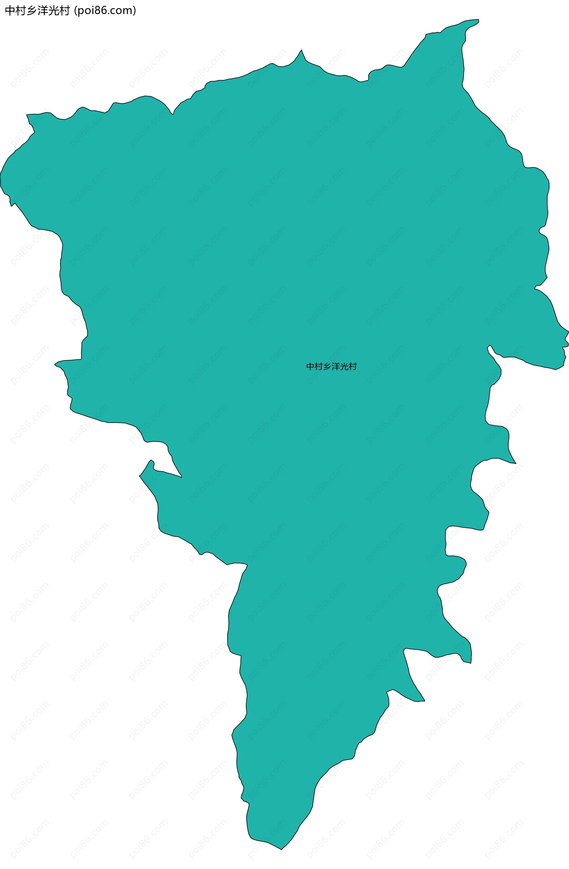 中村乡洋光村边界地图