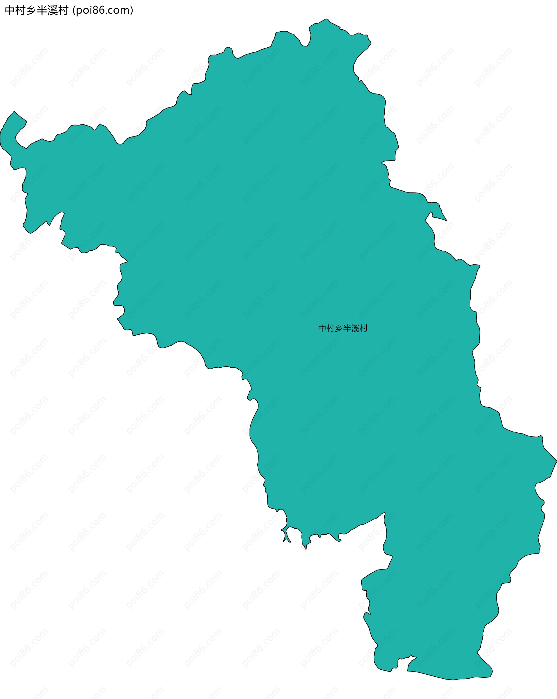 中村乡半溪村边界地图