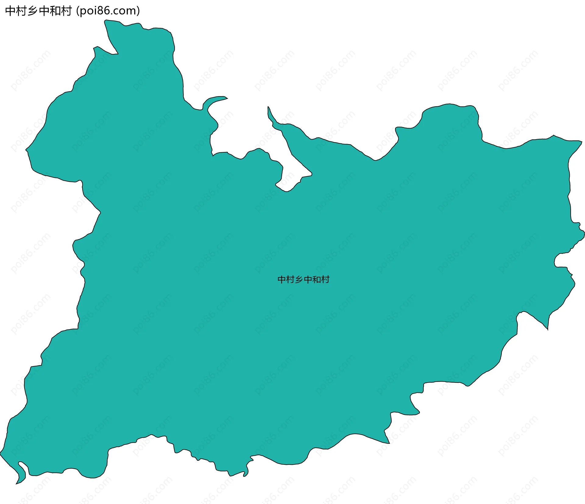 中村乡中和村边界地图