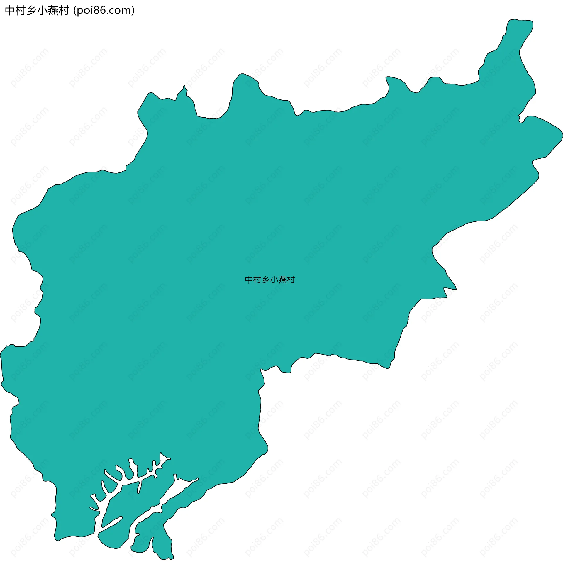 中村乡小燕村边界地图