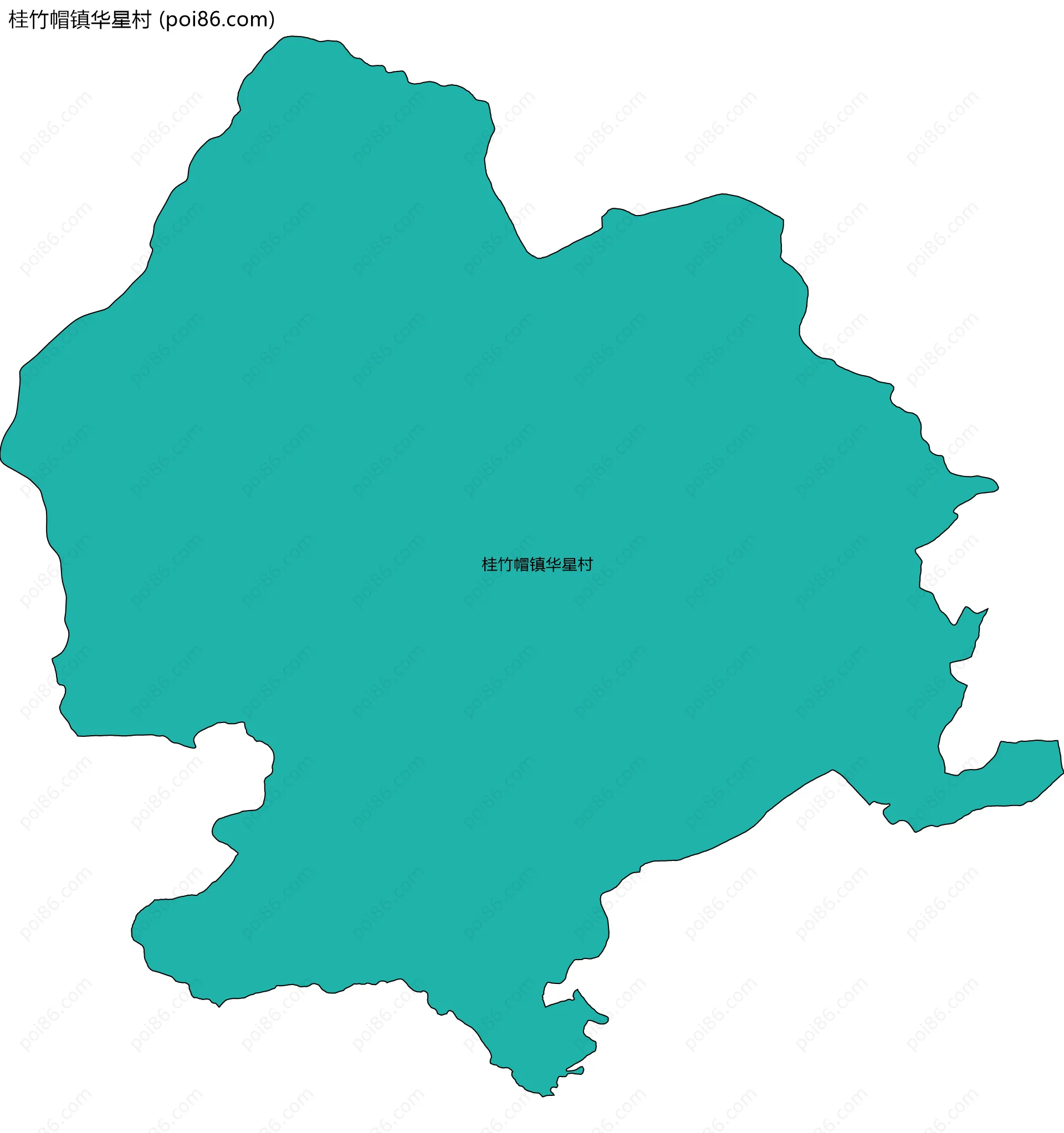 桂竹帽镇华星村边界地图