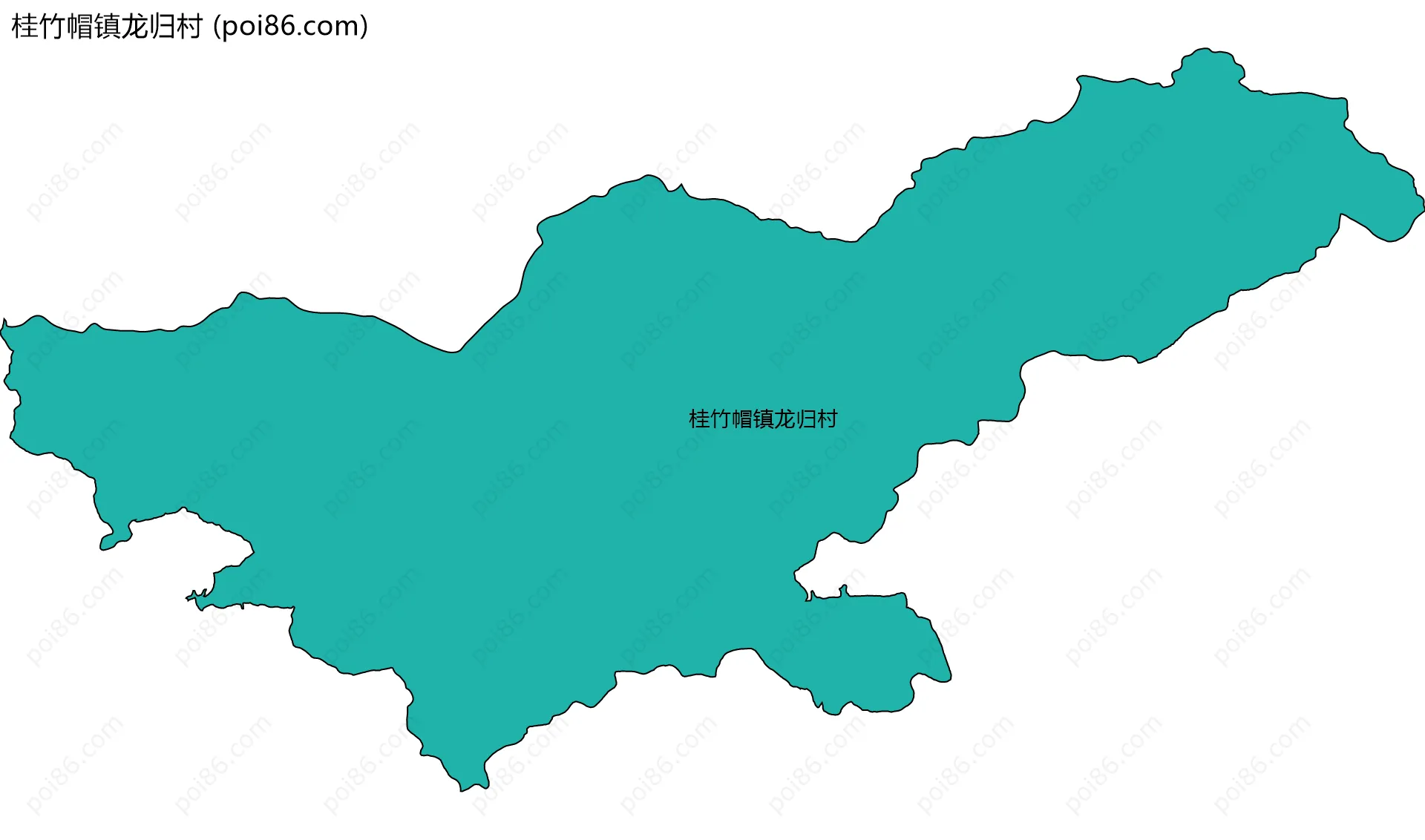 桂竹帽镇龙归村边界地图