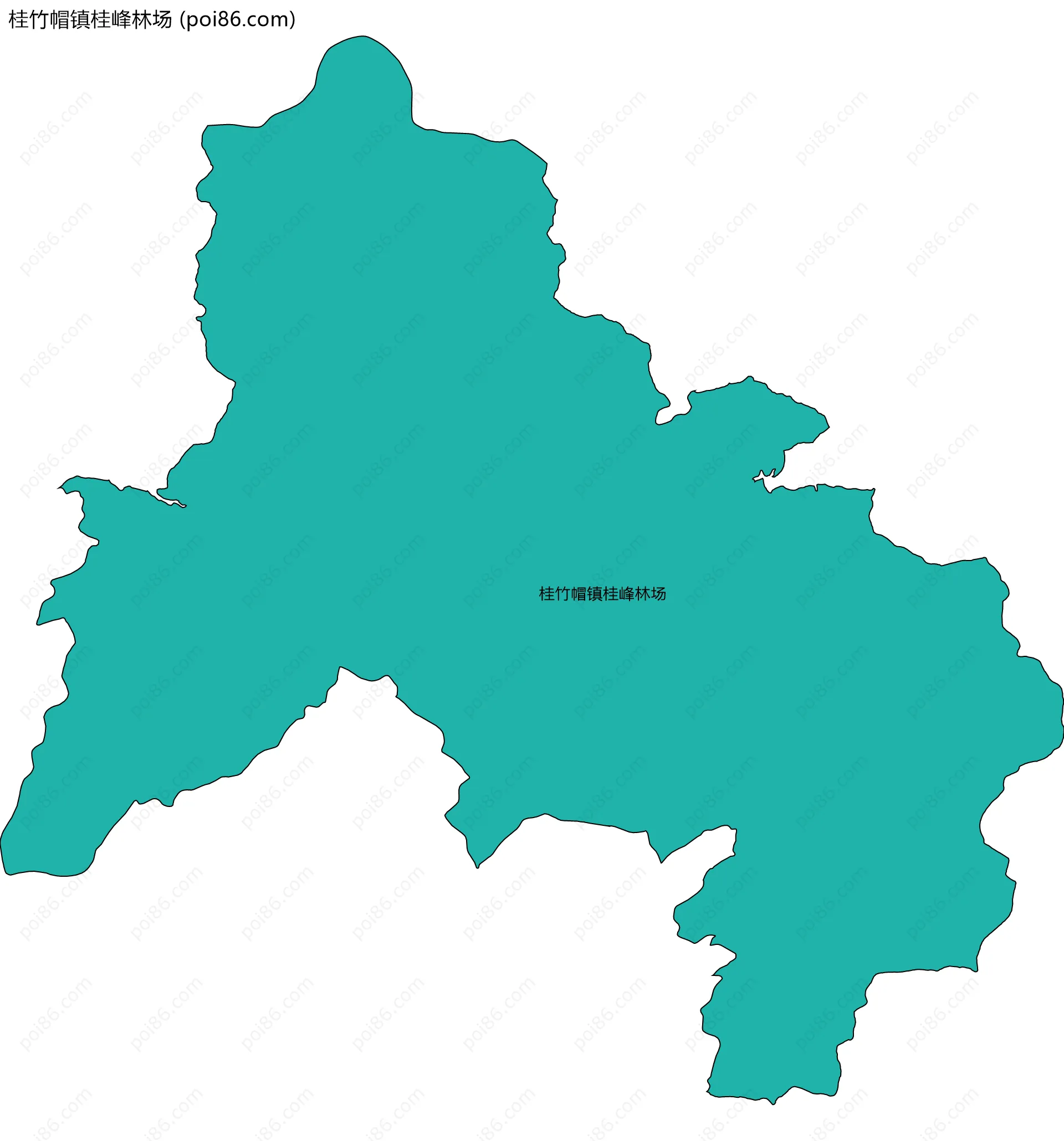 桂竹帽镇桂峰林场边界地图