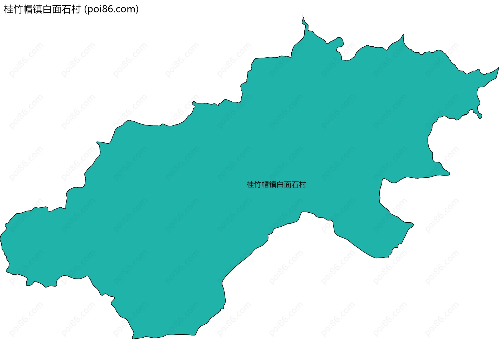 桂竹帽镇白面石村边界地图